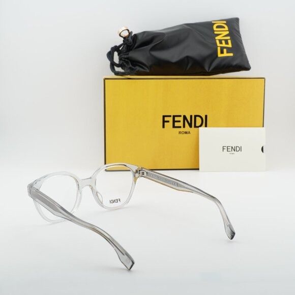 Fendi Fendi FE50029I 020 Eyeglasses Light Grey 51mm Round Frame Size ONE SIZE - 10 Thumbnail