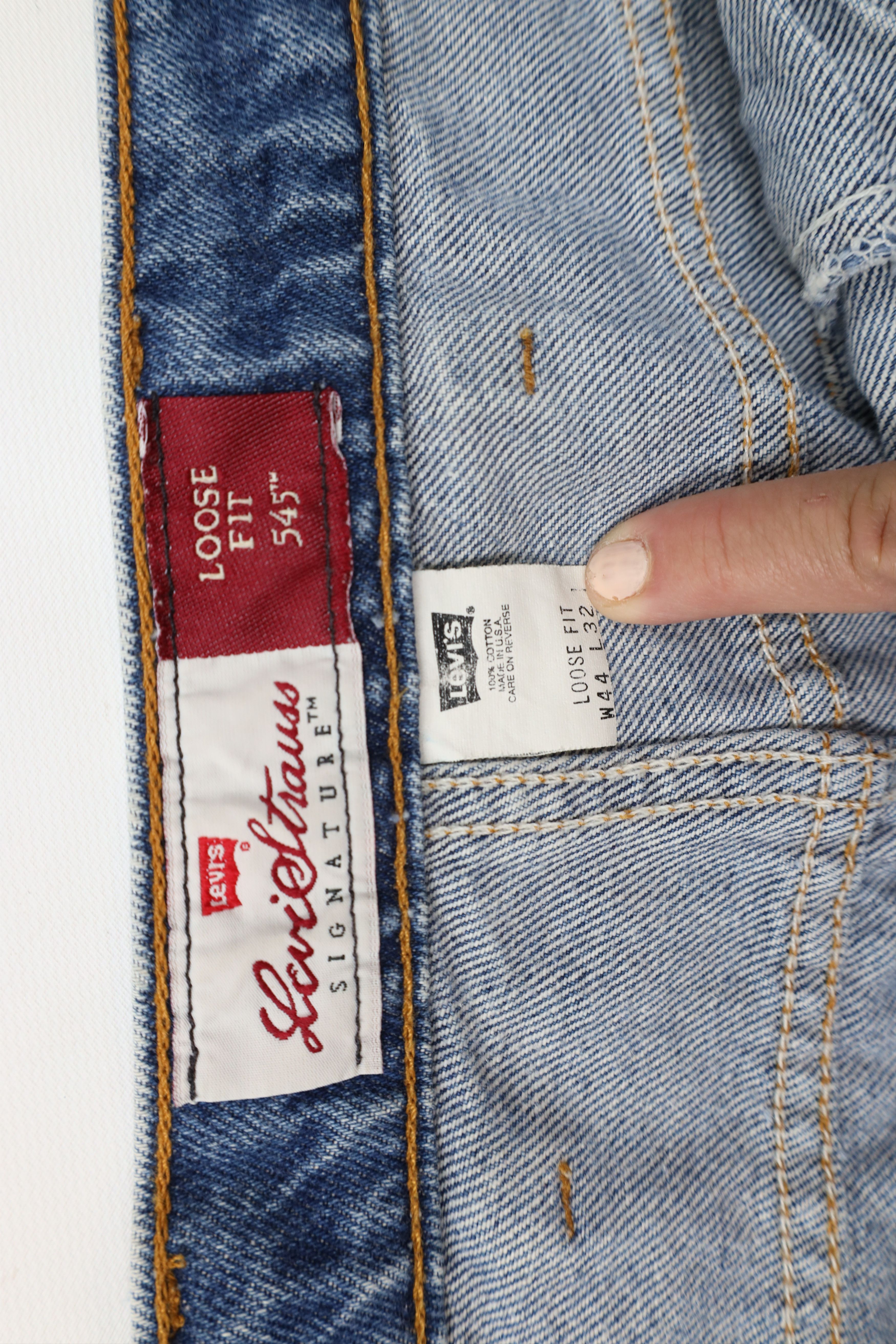 Levi's × Vintage Vintage 90s Levis 545 Baggy Loose Fit Denim Jeans USA Size US 44 / EU 60 - 7 Thumbnail