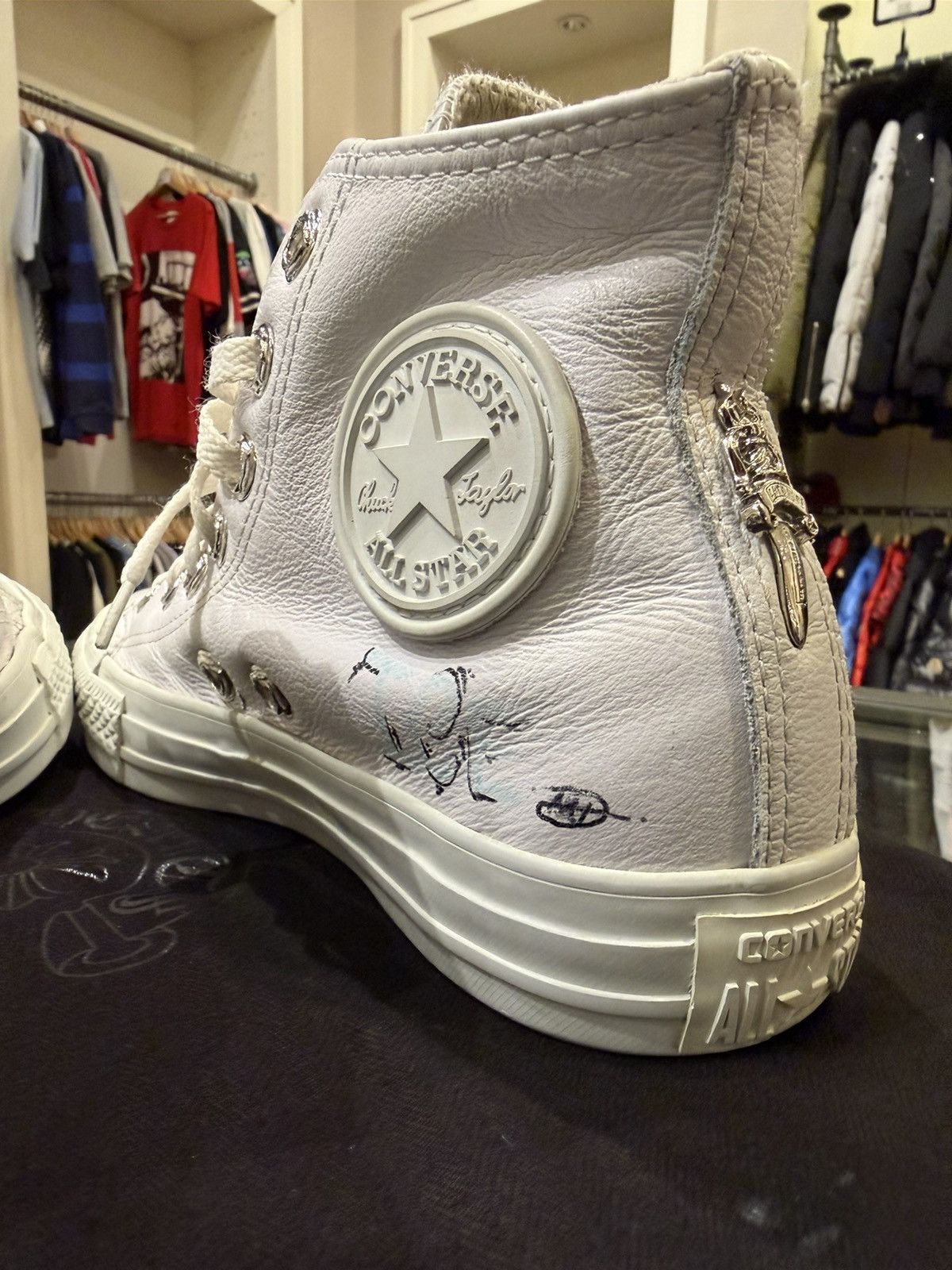 Chrome Hearts Chrome Hearts MattyBoy Hand Painted Leather Converse Chuck Size US 5 / EU 37 - 7 Thumbnail