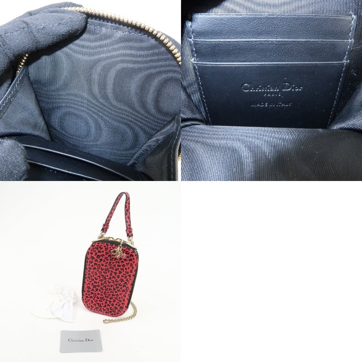 Christian Dior Monsieur Christian Dior Lady Dior Leopard Print Lambskin Phone Case Size ONE SIZE - 7 Thumbnail
