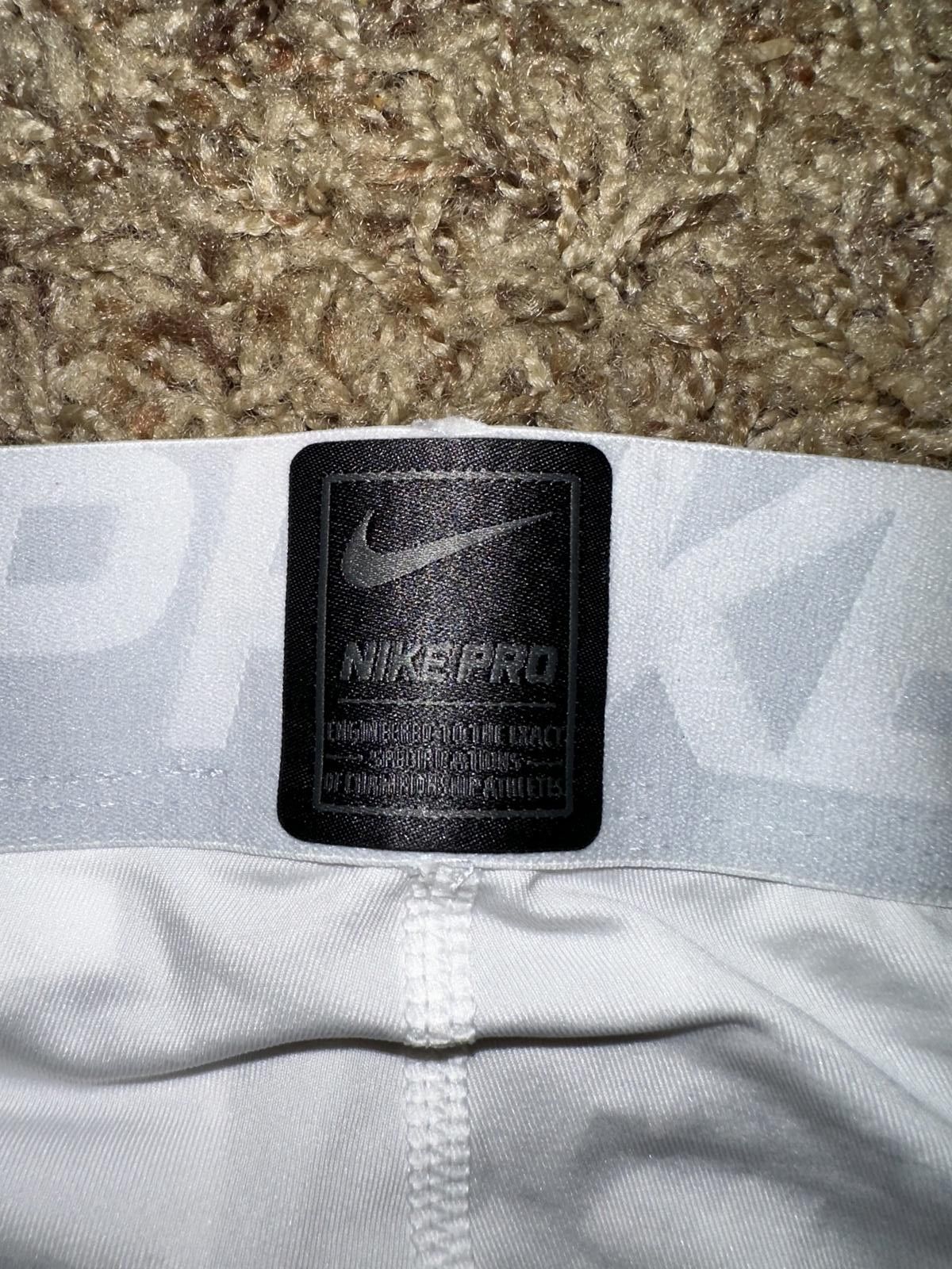 Nike Nike Pro Swoosh Logo White Lightweight Stretch Tights Training Pants Size US 40 / EU 56 - 5 Thumbnail