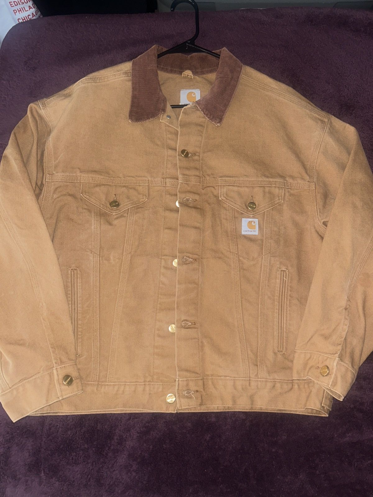 Carhartt Carhartt Jacket with Brown Corduroy Collar Size US XL / EU 56 / 4 - 1 Thumbnail