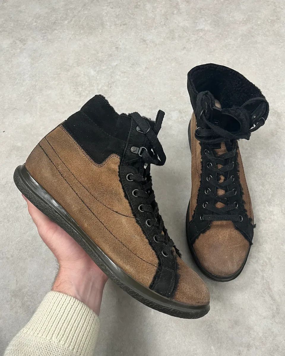 Prada 2000s Prada Distressed Brown Suede Leather Boots Size US 10 / EU 43 - 1 Thumbnail