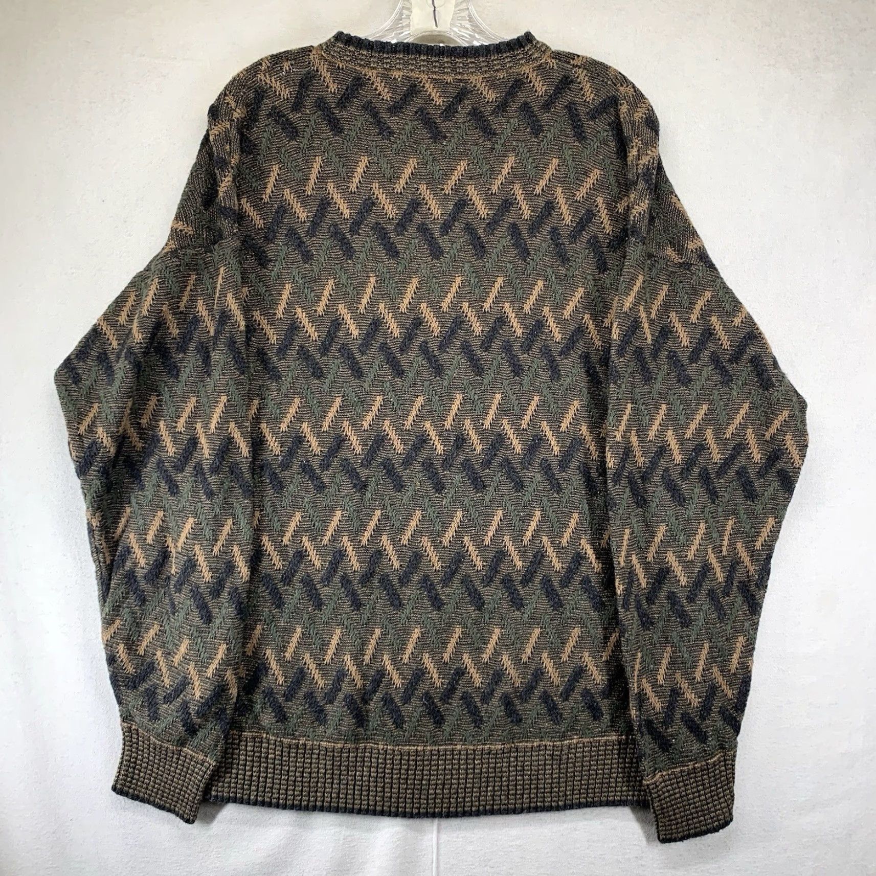 Vintage VINTAGE RedHead Mens Large Sweater Pullover 90s Geometric Cable-Knit Breathable All Over 3D Design Outdoor Hunting Hunting Nature Classic USA Size US L / EU 52-54 / 3 - 2 Thumbnail