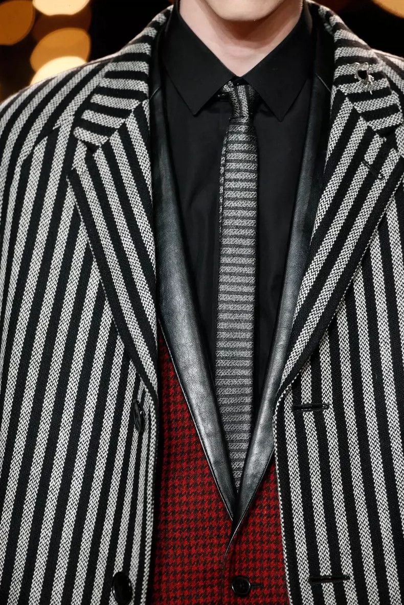 Saint Laurent Paris Saint Laurent Paris 14fw Chester Stripe Coat Nextarrow-2505 Size US XS / EU 42 / 0 - 5 Thumbnail
