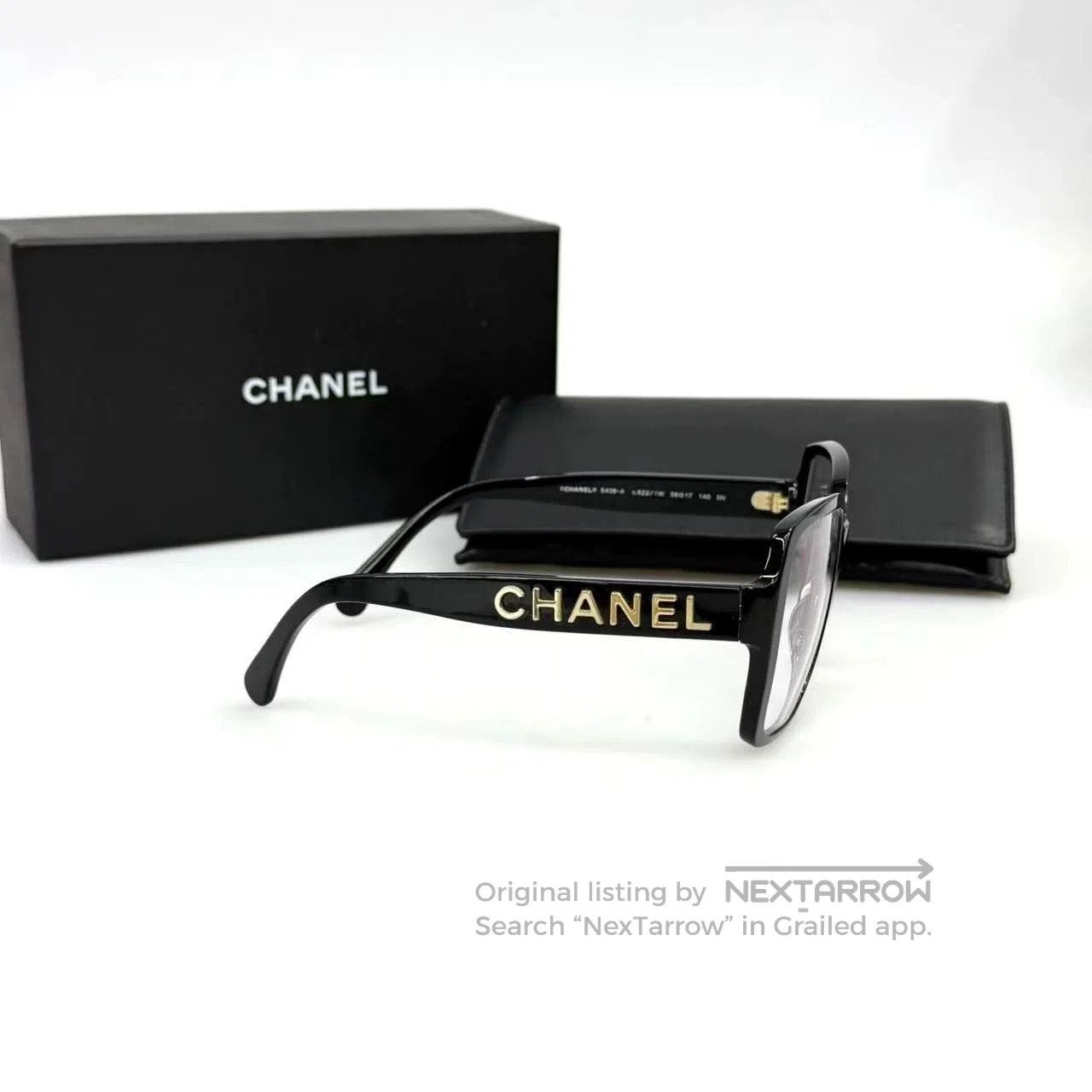 Chanel Chanel Black Gold Letter Plain Glasses. Size ONE SIZE - 2 Thumbnail