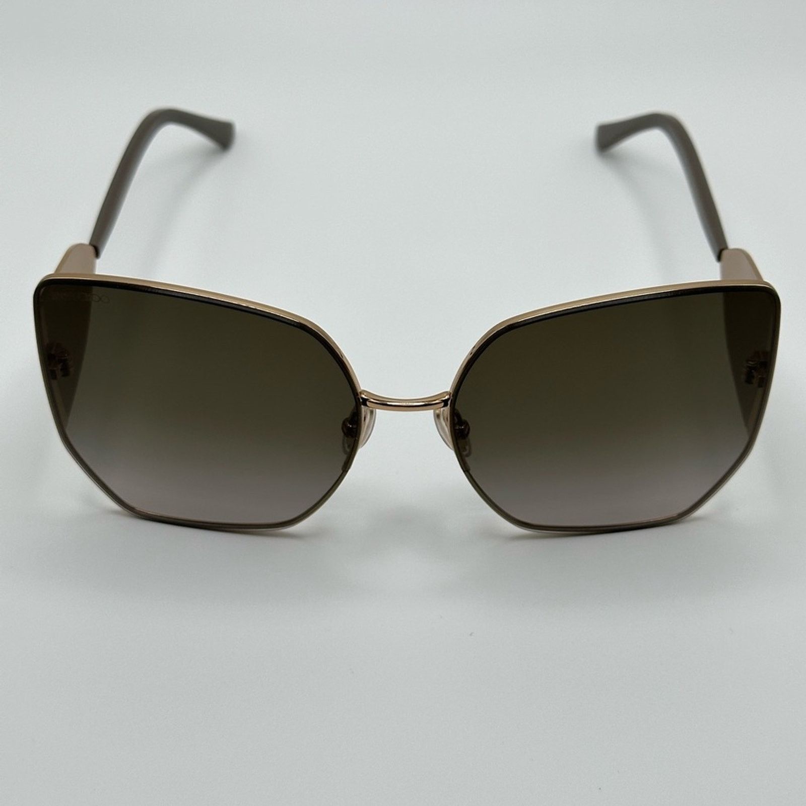 Jimmy Choo NEW JIMMY CHOO River/S 763 Gold Oversized Women Sunglasses Size ONE SIZE - 2 Thumbnail