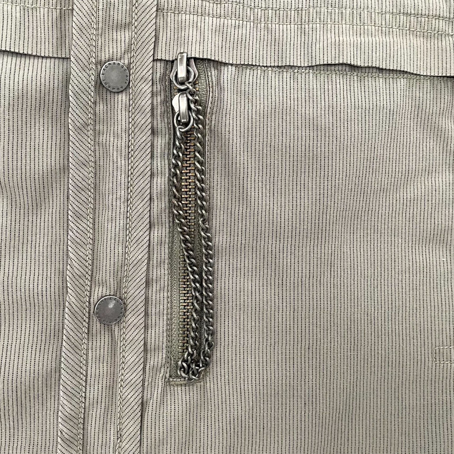 Armani Exchange Armani Exchange Shirt Adult Medium Tan Button Up Long Sleeve Zip Pocket Mens M Size US M / EU 48-50 / 2 - 4 Thumbnail