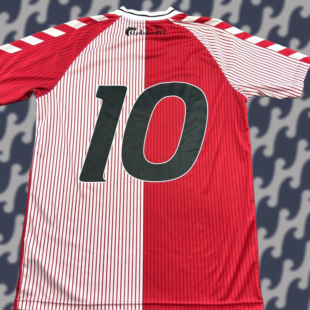 Hummel Denmark 1986 Home Preben Elkjaer #10 Jersey Mens M Retro Re-Issue Hummel Shirt Football Sports Size US M / EU 48-50 / 2 - 1 Thumbnail