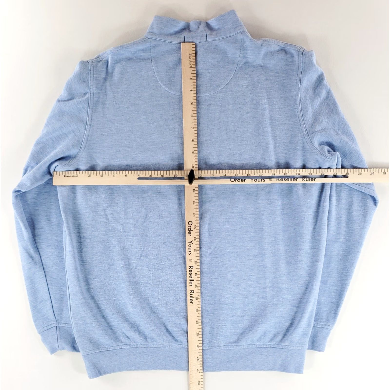 Peter Millar Peter Millar Crown Comfort Pullover 1/4 Zip Long Sleeve Light Blue Mens L Size US L / EU 52-54 / 3 - 7 Thumbnail
