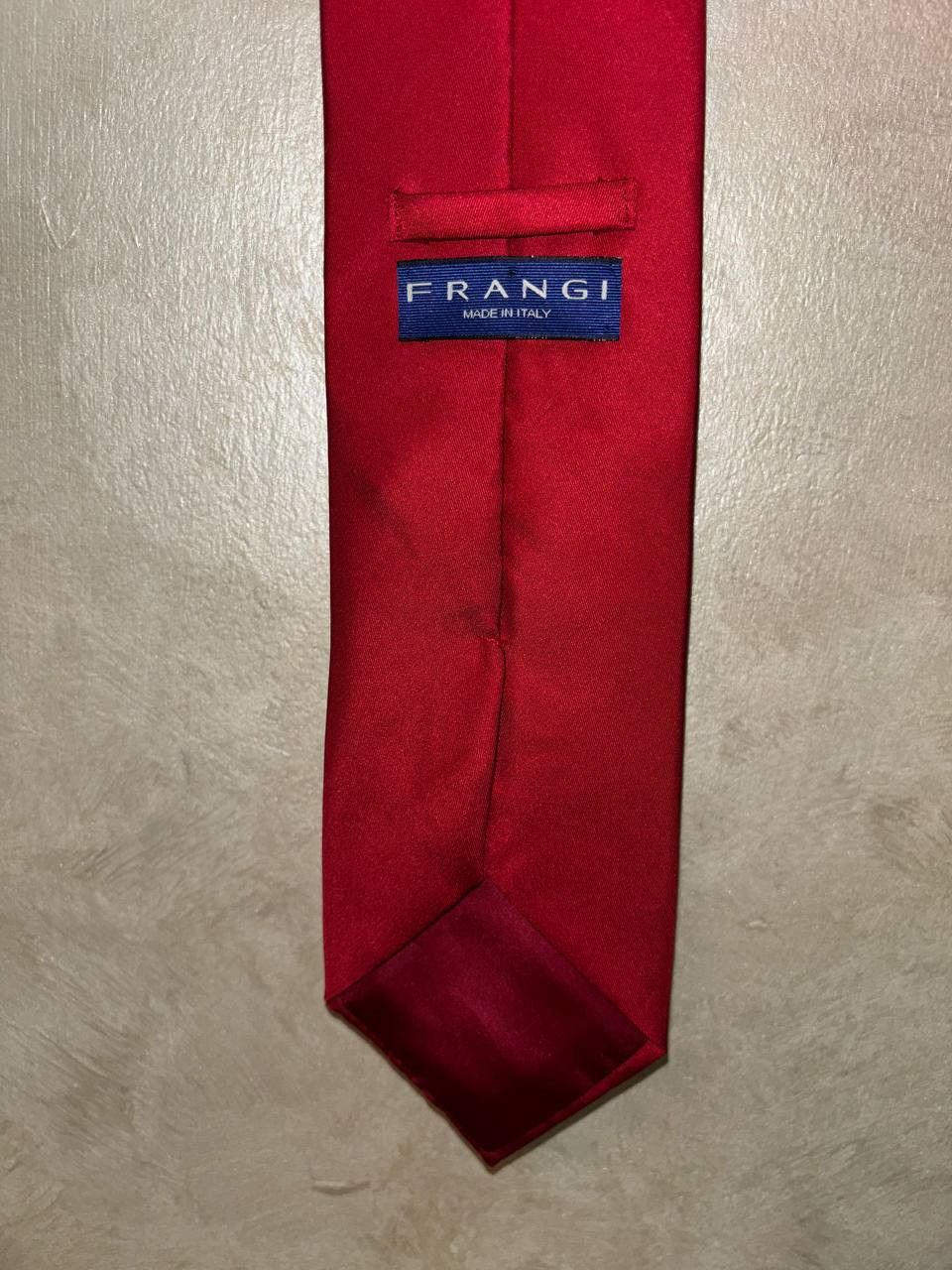 Vintage FRANGI Vintage men's tie red, 100% silk, made in Italy Size ONE SIZE - 8 Thumbnail