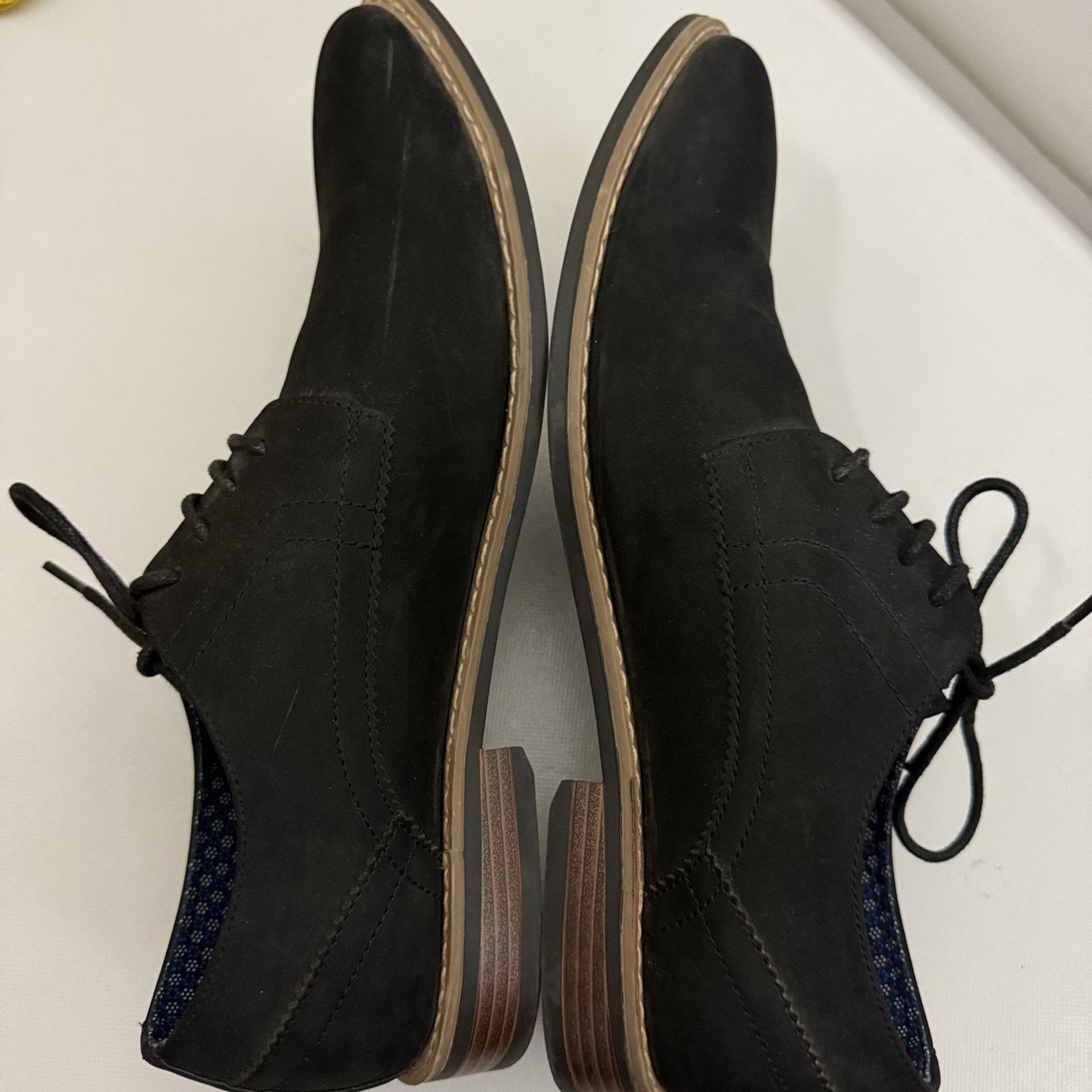Perry Ellis Oxfords Mens 11w Black Dublin Lace Up Pointed Classic Office Size US 11 / EU 44 - 5 Thumbnail