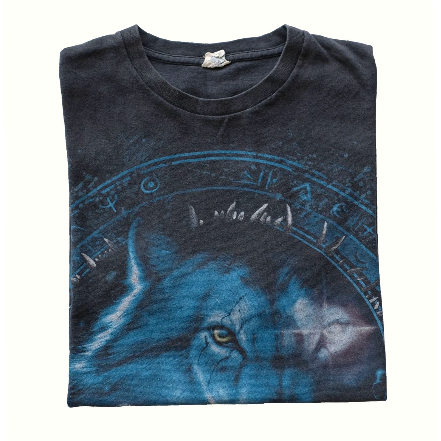 Delta VINTAGE Delta Pro Weight T-Shirt Wolf Outdoor Nature Black Mens XL Regular Crew Neck Short Sleeve Size US XL / EU 56 / 4 - 2 Thumbnail