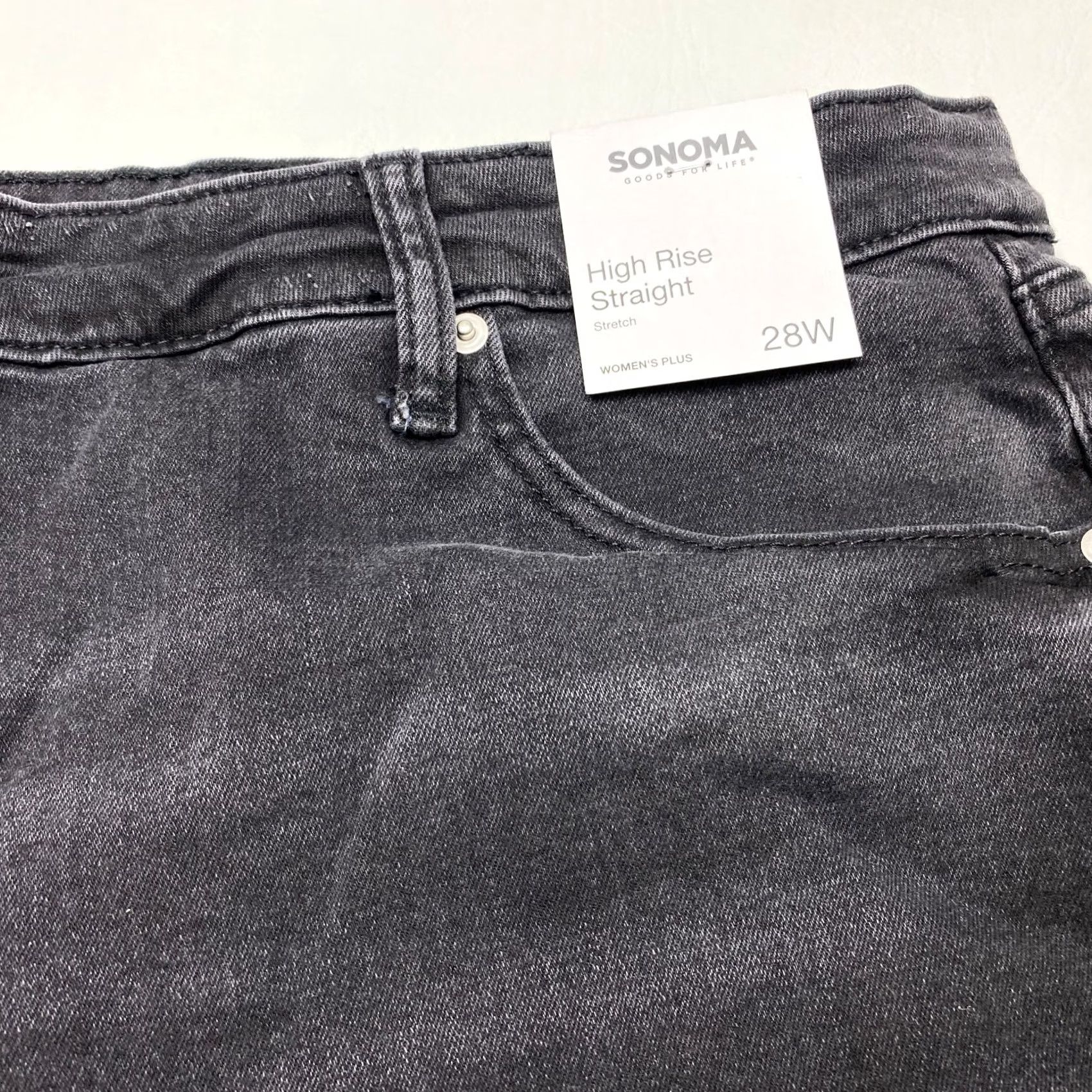 Vintage Womens Plus Jeans 28W Sonoma Skinny High Rise Black SuperStretch Jeans Size 28" / US 6 / IT 42 - 5 Thumbnail