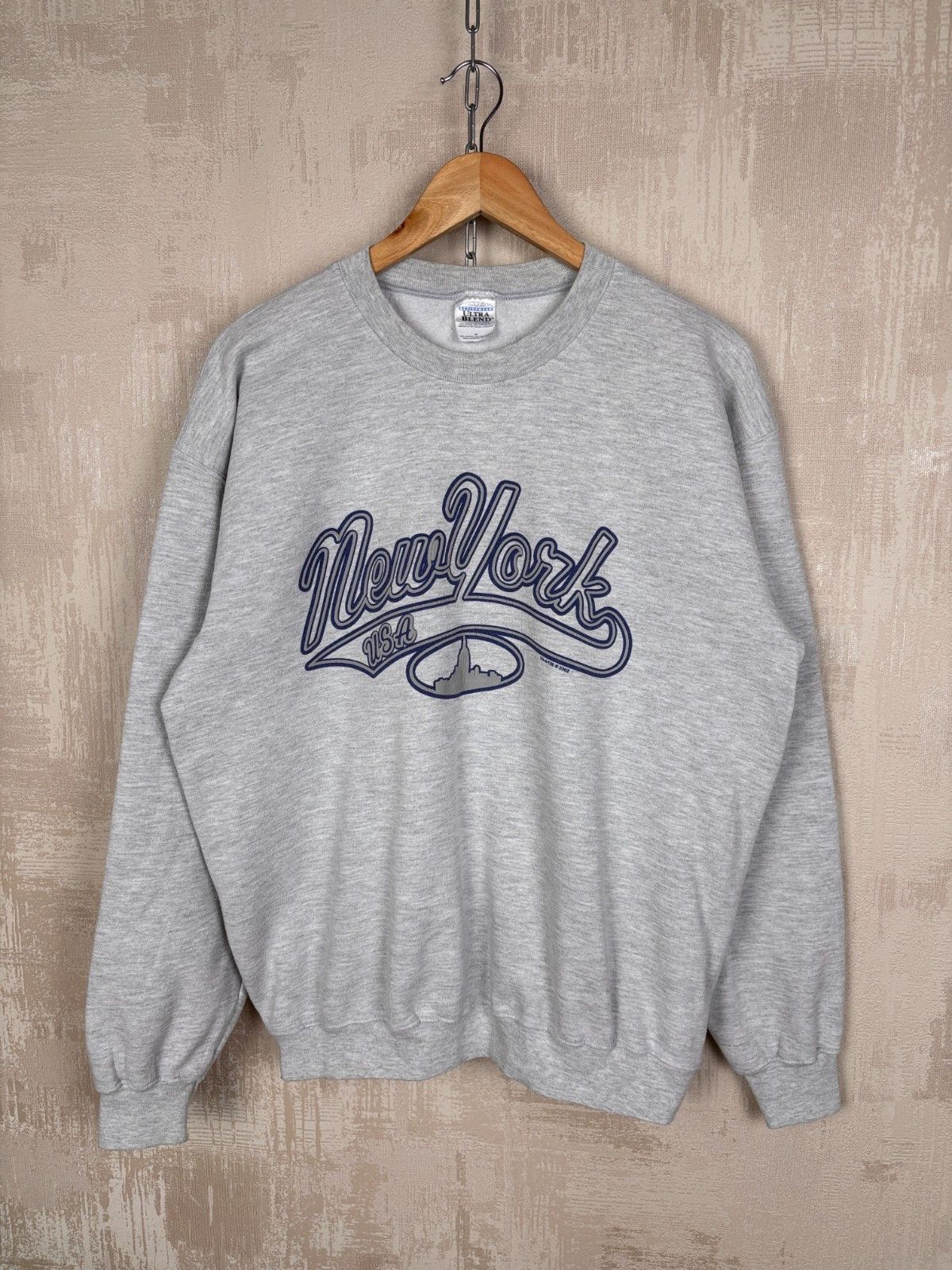 Gildan Vintage New York USA 2002 Sweatshirt Gildan Y2K Size US M / EU 48-50 / 2 - 1 Thumbnail