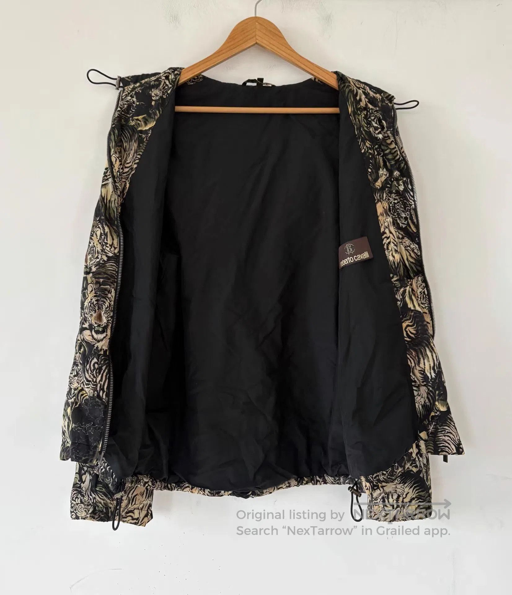 Roberto Cavalli Multi Print Hooded Light Jacket. Size US M / EU 48-50 / 2 - 3 Thumbnail