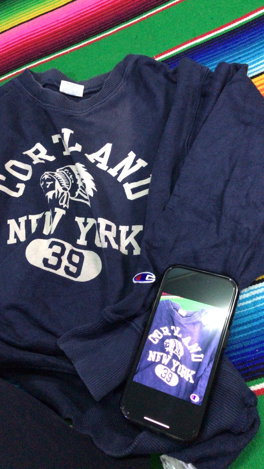 Champion 💥Champion SunFaded💥 Streetwear Champion CortLand NewYork💥 Size US L / EU 52-54 / 3 - 10 Thumbnail