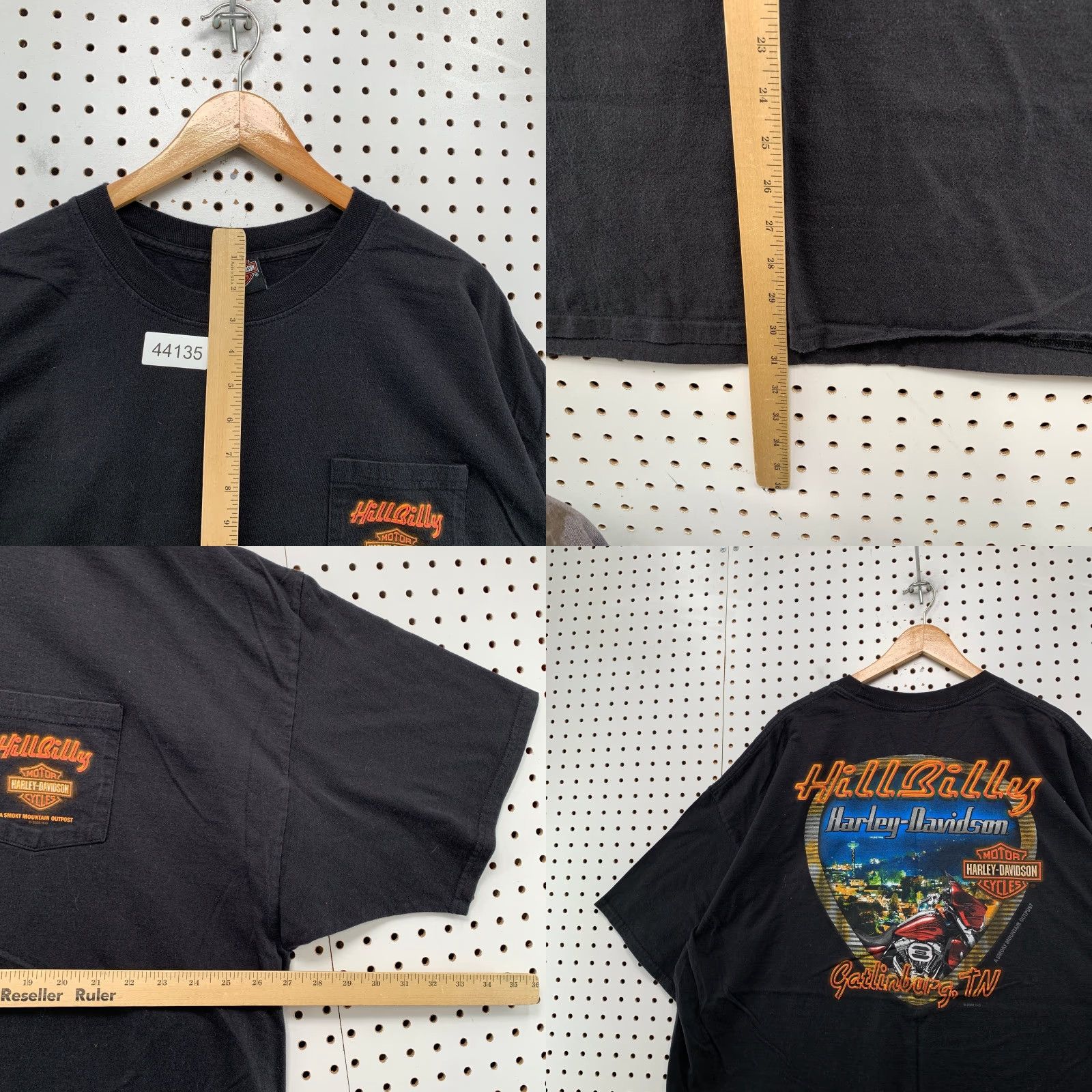 Harley Davidson Harley-Davidson Pocket Shirt Mens Large Black Hill Billy Smoky Mountain Outpost Size US L / EU 52-54 / 3 - 8 Thumbnail