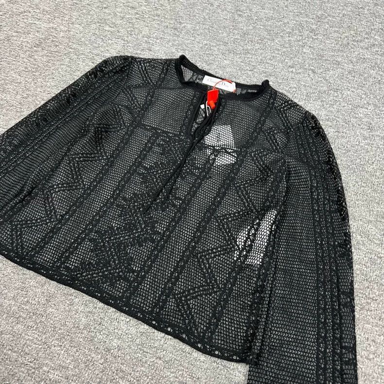Dior Lace Knit Top in Black by Dior-2506 Size XS / US 0-2 / IT 36-38 - 3 Thumbnail
