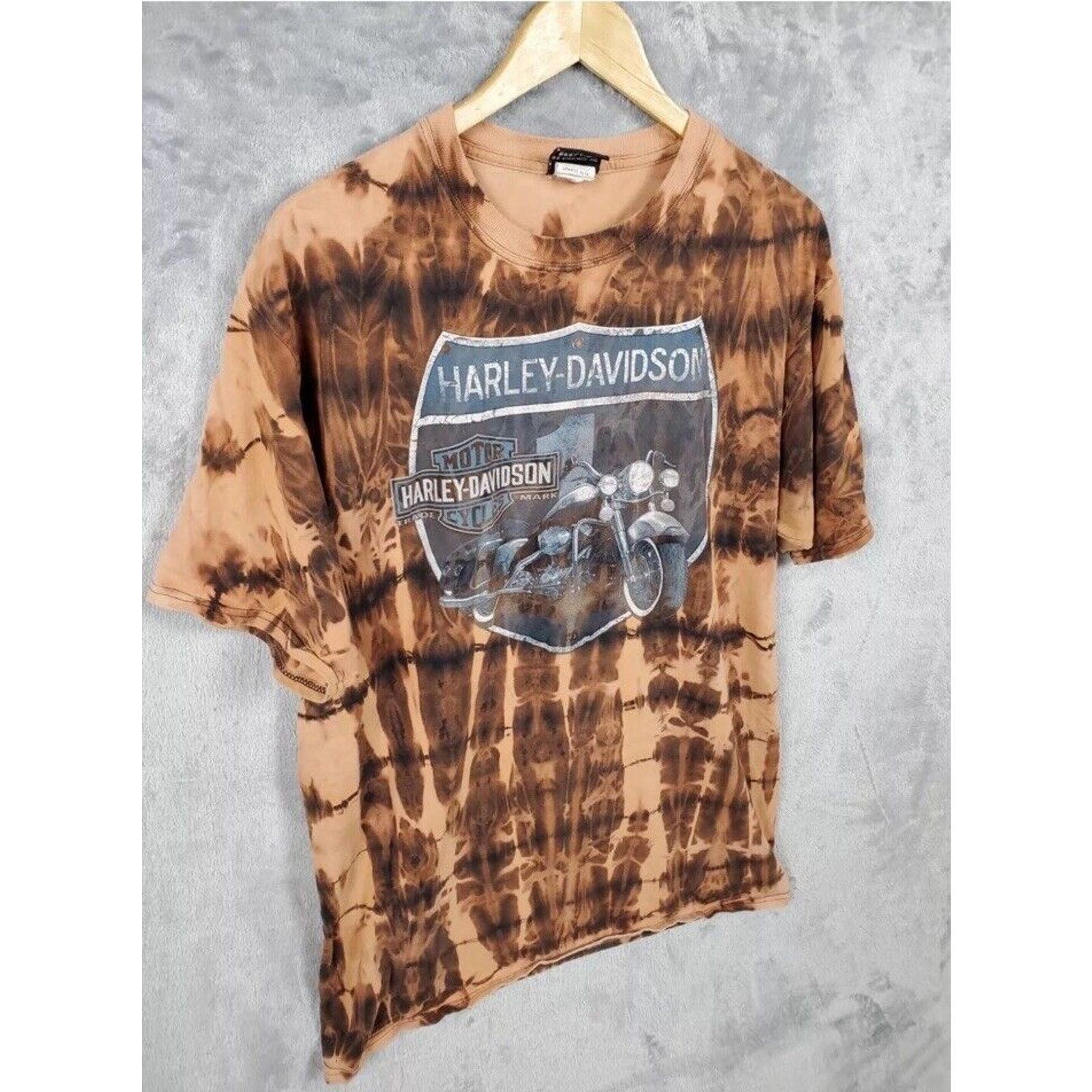 Harley Davidson Vintage Harley Davidson Shirt L Tall Low Biker Core Tye Dye Size US L / EU 52-54 / 3 - 3 Thumbnail