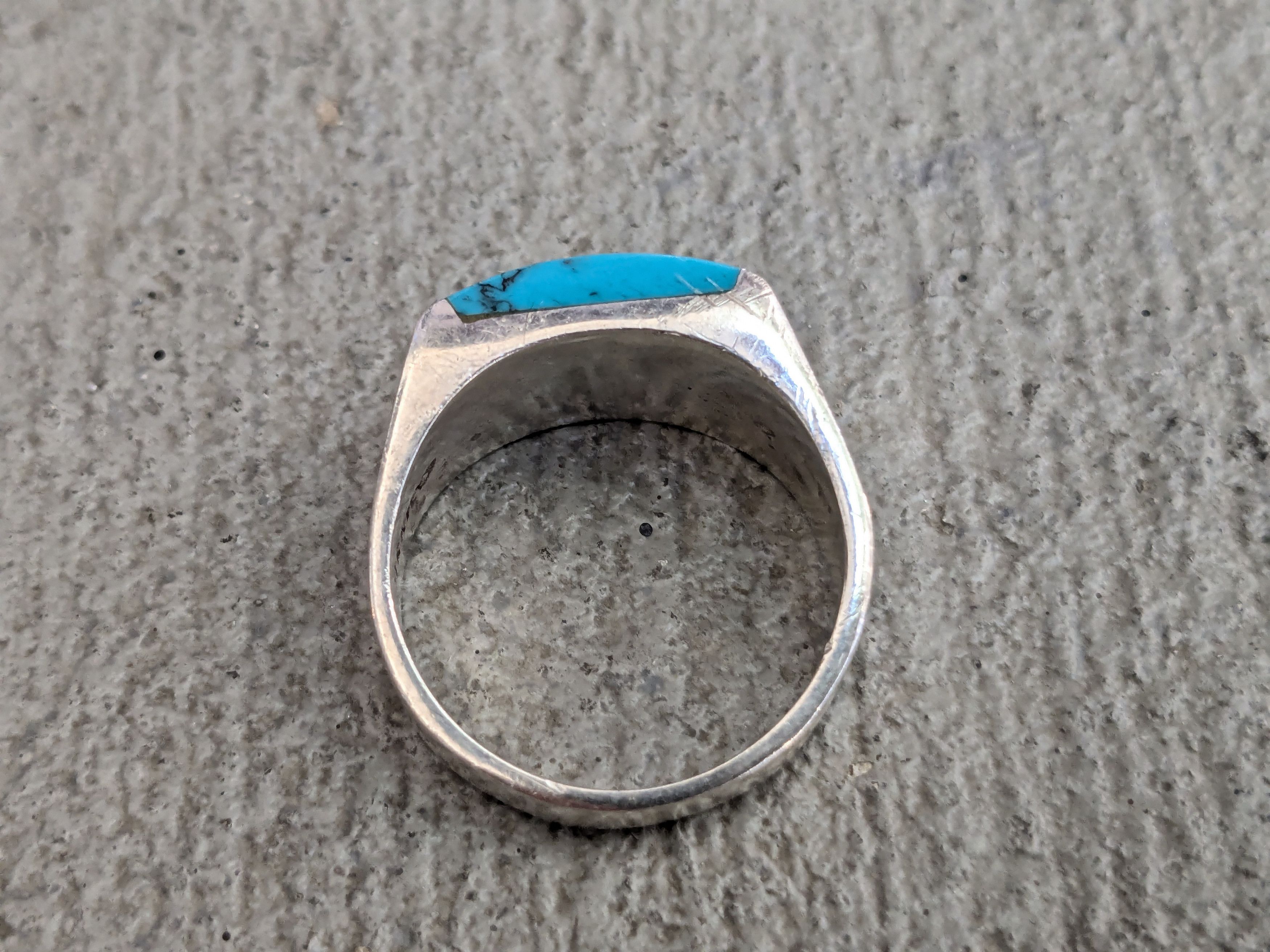Vintage Vintage Sterling Silver Ring Blue Howlite Taxco 10 Turquoise Size ONE SIZE - 6 Thumbnail