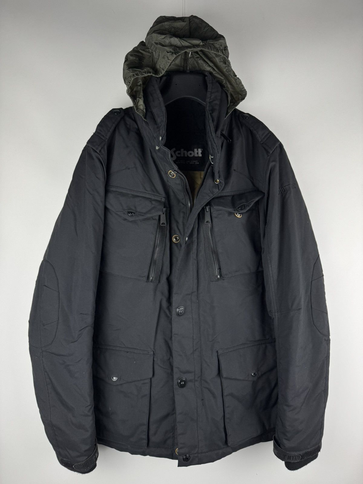 Schott Schott NYC 🇺🇸 Field Multipocket Army Jacket Black Size US M / EU 48-50 / 2 - 2 Thumbnail