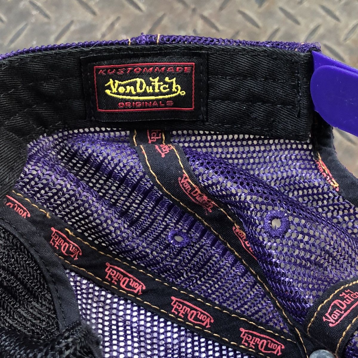 Vintage 🚫 SOLD 🚫 Von Dutch Pink-Purple Trucker Hat Size ONE SIZE - 9 Thumbnail