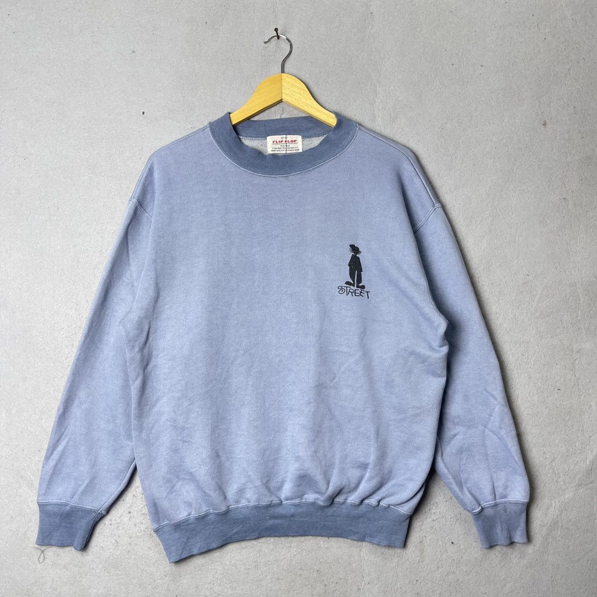 Vintage Vintage Flip Flop “Street” Graphic Crewneck (Light Blue) Size US L / EU 52-54 / 3 - 3 Thumbnail