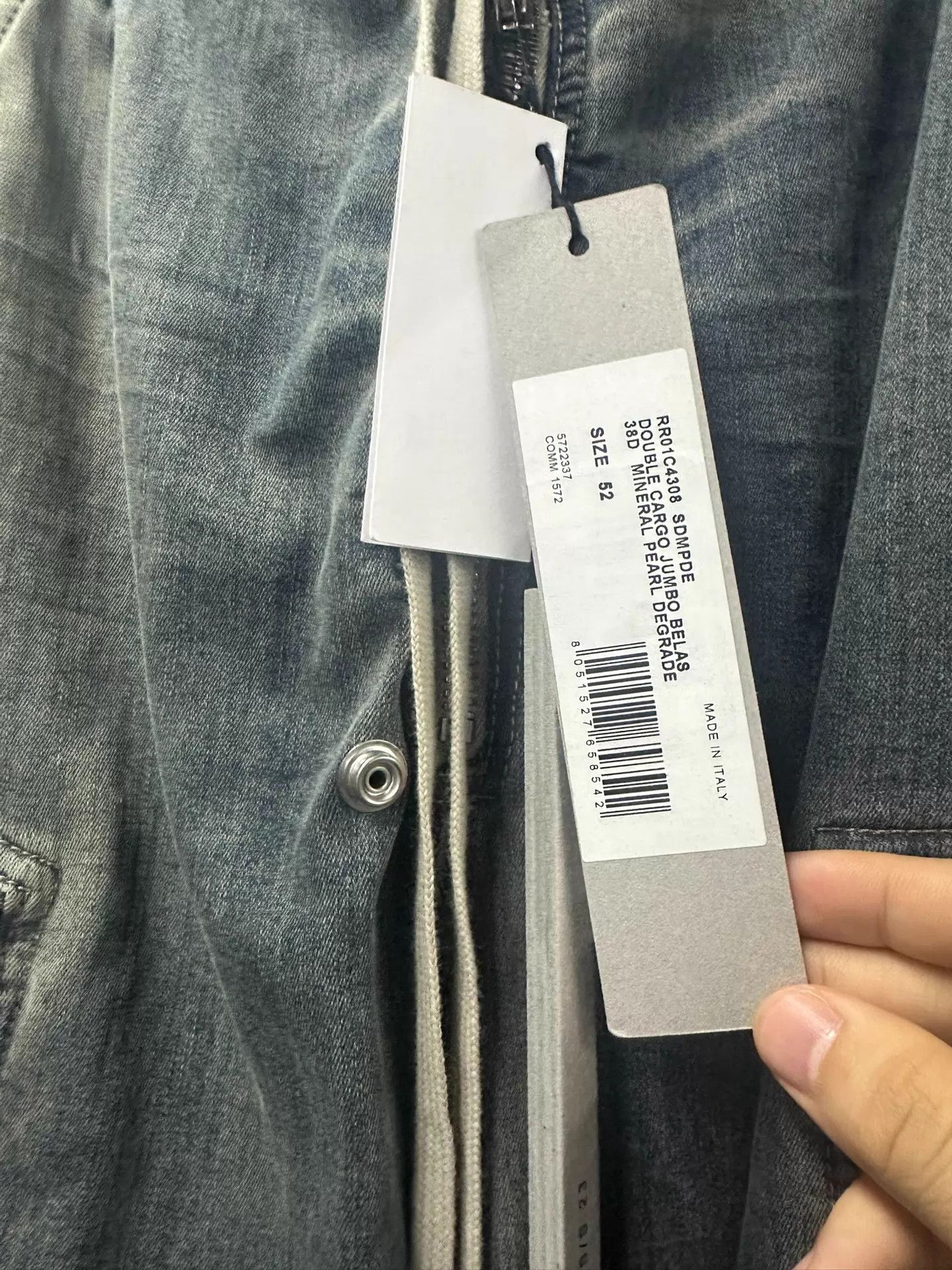 Rick Owens Rick Owens 23ss Bela Cargo Gradient Jeans 52 (XL) Size US 41 - 6 Thumbnail