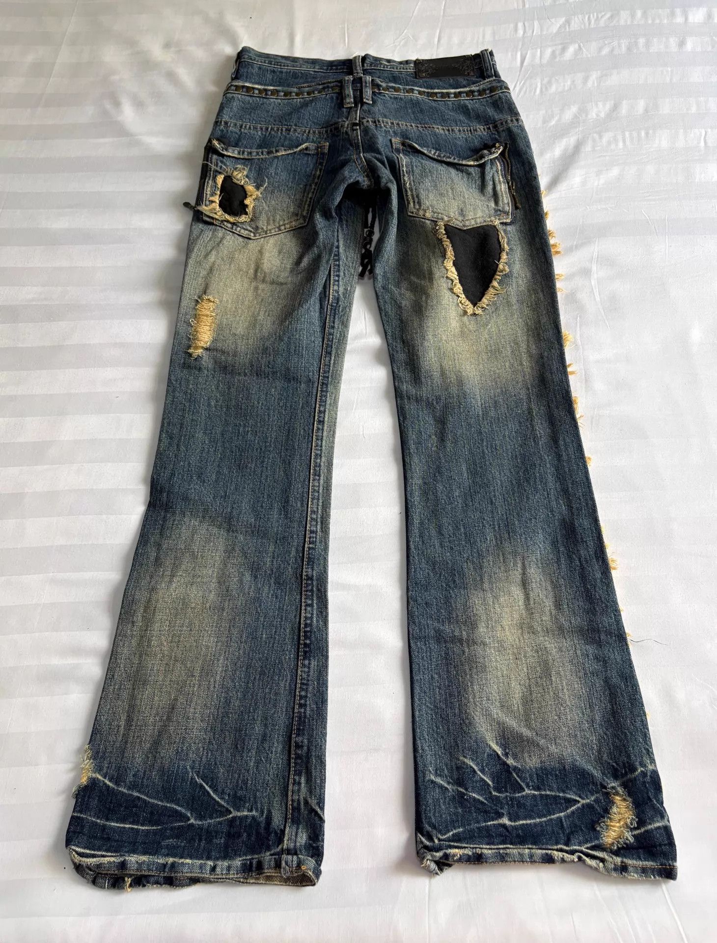 Other Midas Vintage Japanese Double Waist Rivet Fringe Jeans Size US 28 / EU 44 - 5 Thumbnail
