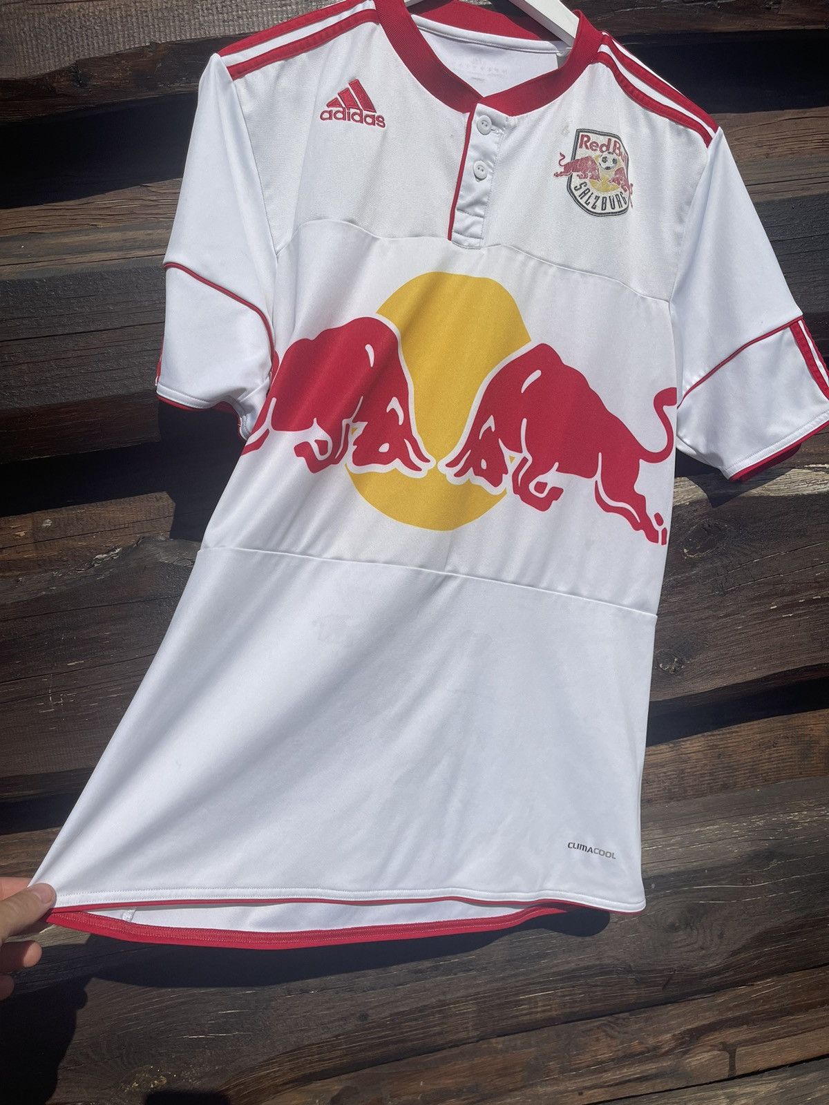 Adidas 2010 Adidas Salzburg Red Bull soccer jersey Size US L / EU 52-54 / 3 - 4 Thumbnail