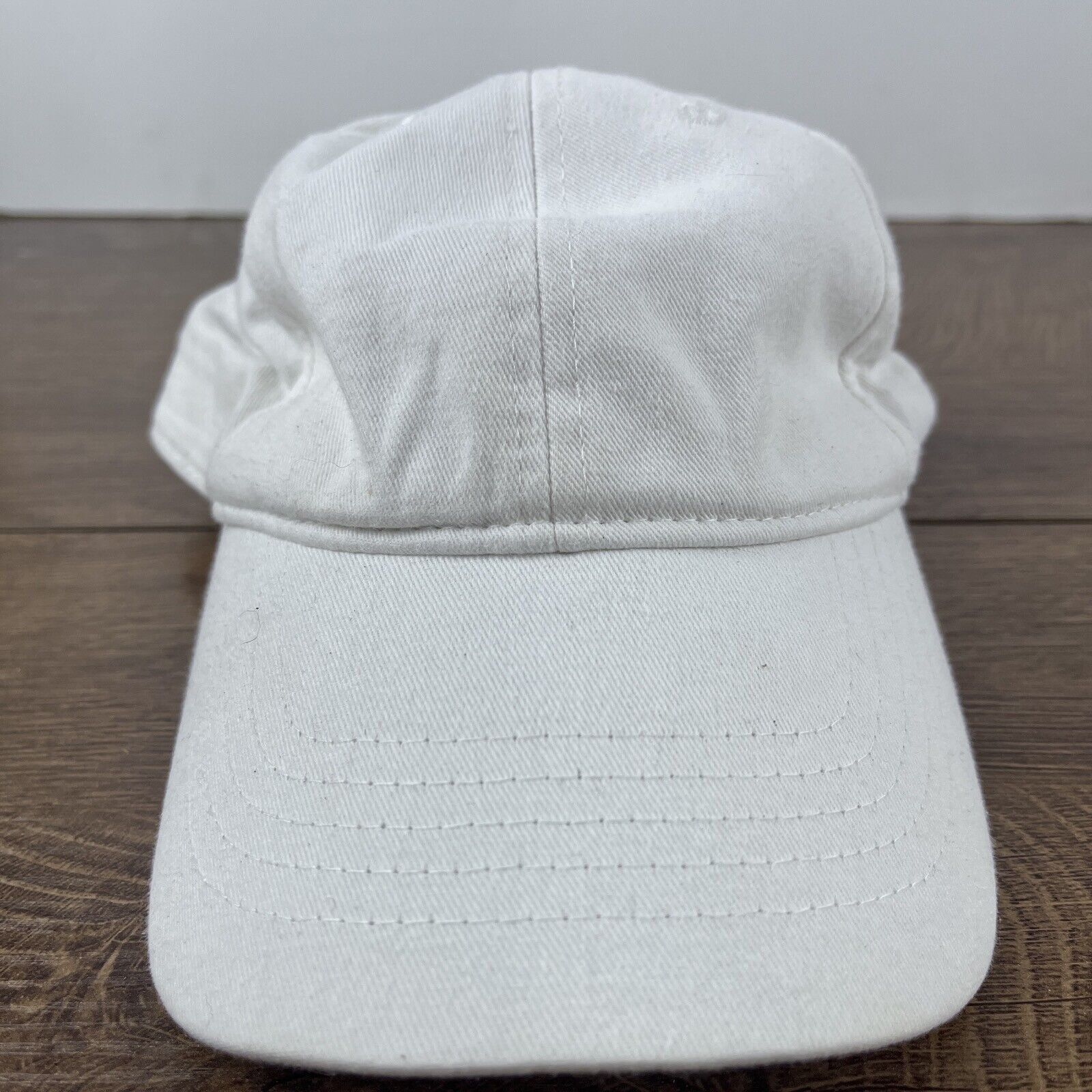 Other White Baseball Hat Plain White Hat Adjustable Adult Size Hat Size ONE SIZE - 3 Thumbnail