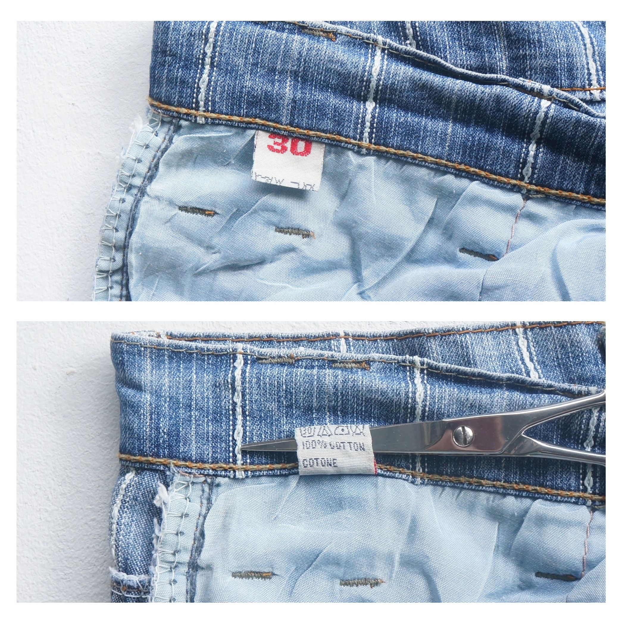 Japanese Brand KAREN Striped Flare Soft Jeans Size 30" / US 8 / IT 44 - 5 Thumbnail