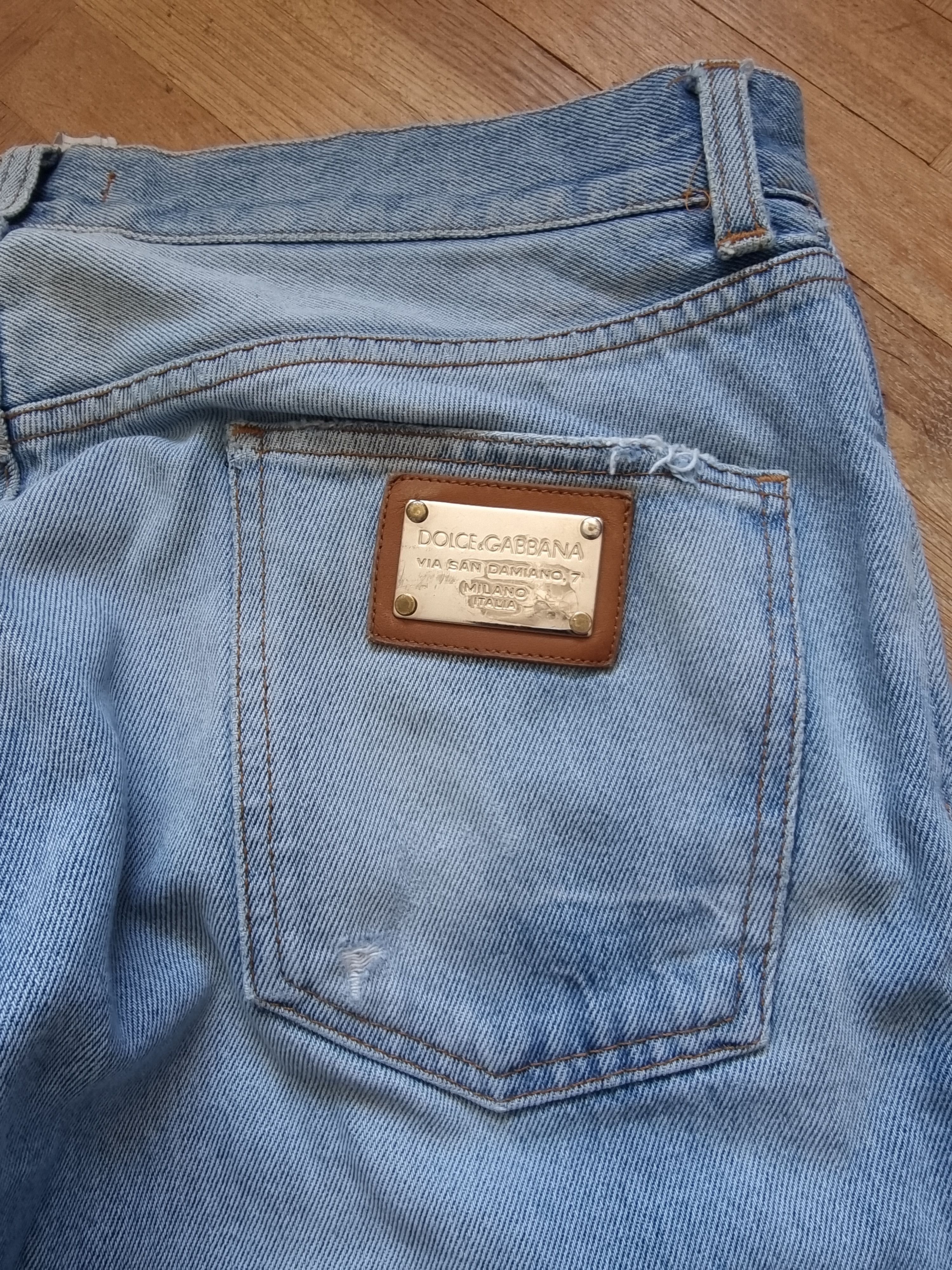 Dolce & Gabbana Dolce & Gabbana Distressed Blue Denim Jeans Size US 32 / EU 48 - 5 Thumbnail