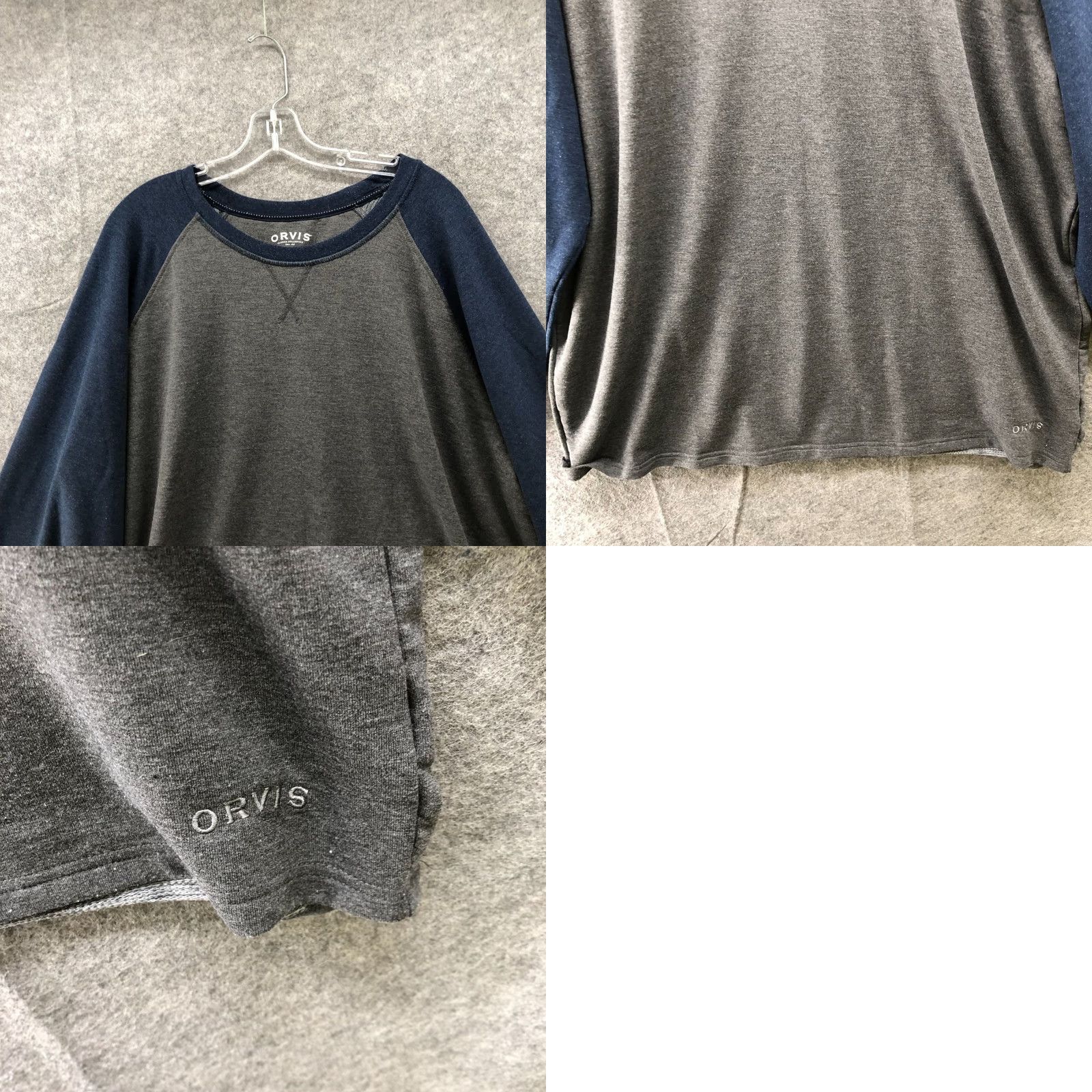 Orvis Orvis T-Shirt Raglan Long Sleeve Mens 2XL Gray Crewneck Active Performance Size US XXL / EU 58 / 5 - 8 Thumbnail