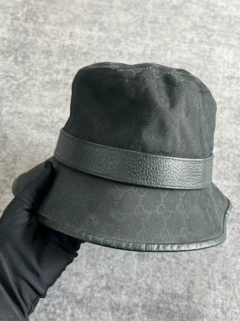 Gucci Gucci Black Floral Fisherman Hat Size M-2505 Size ONE SIZE - 2 Thumbnail