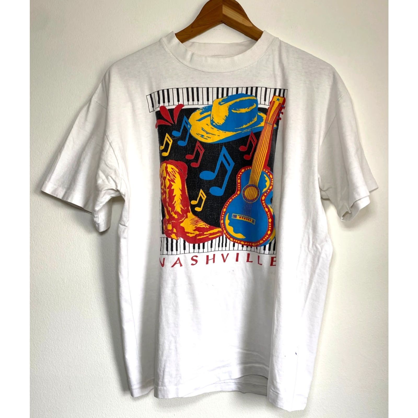 Vintage VINTAGE Nashville Alleycat Designs Graphic T-Shirt Music Sz L Size US L / EU 52-54 / 3 - 2 Thumbnail