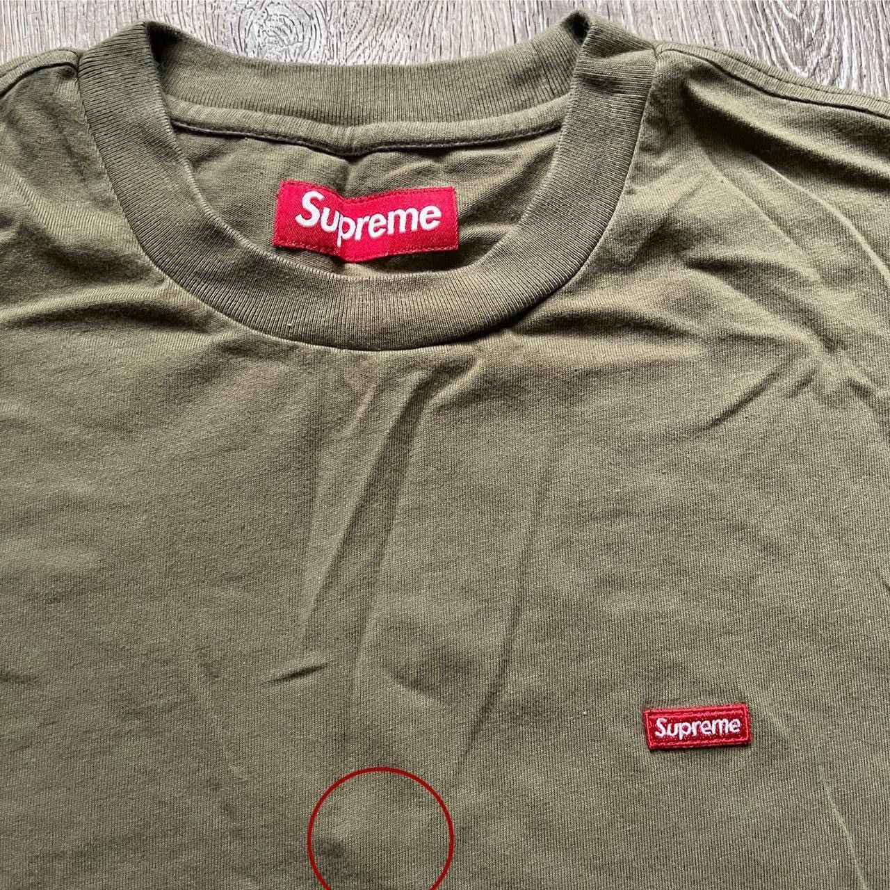 Supreme supreme small box logo olive tee Size US S / EU 44-46 / 1 - 3 Thumbnail