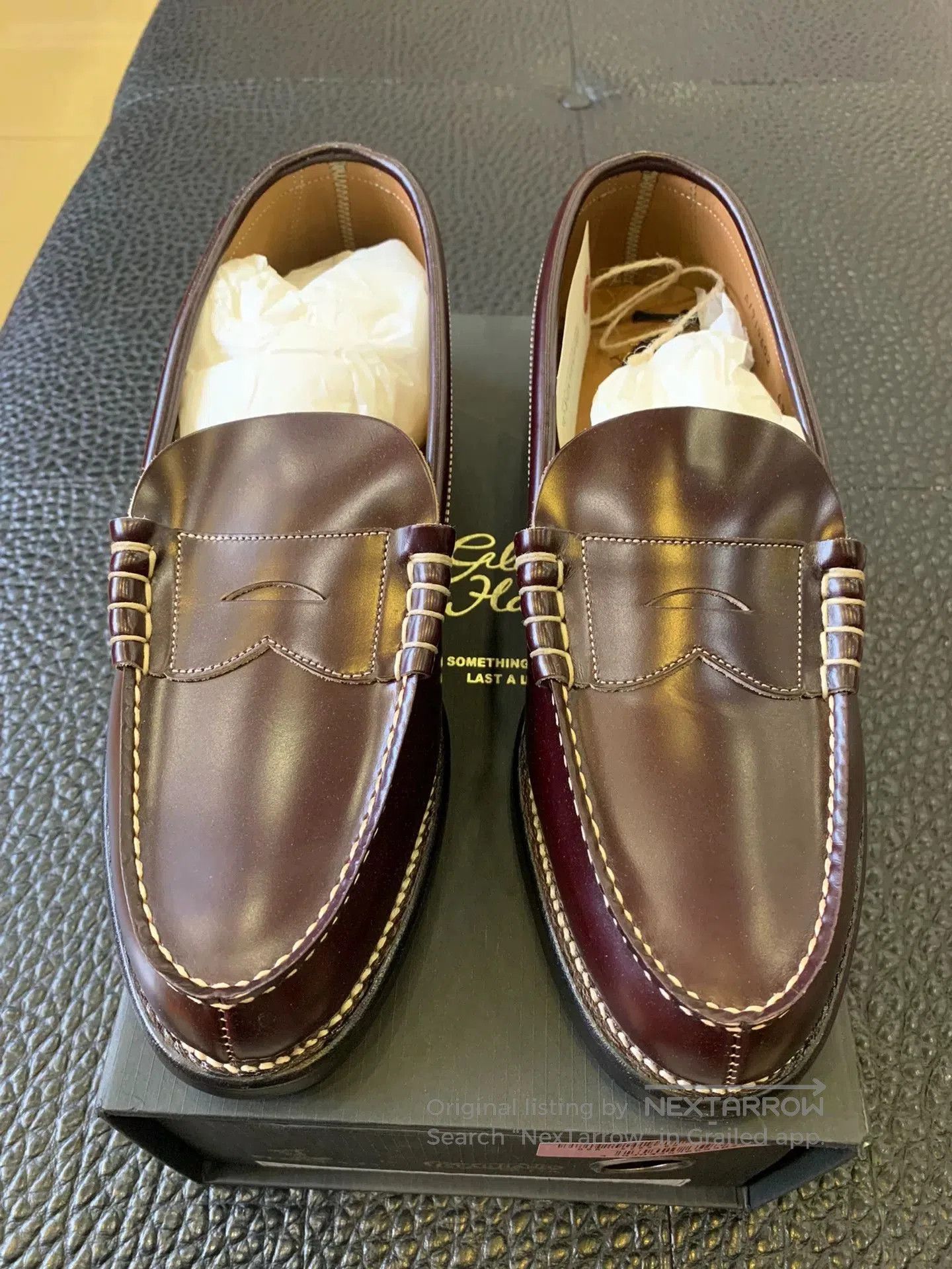REGAL glad hand regal leather loafers in maroon. Size US 10 / EU 43 - 1 Thumbnail