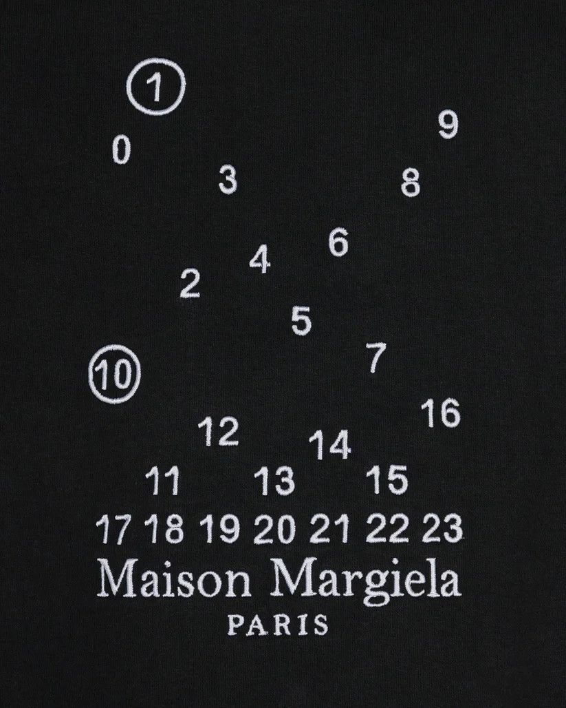 Maison Margiela o1w1db10525 Logo-Embroidered Hoodie in Black Size US XXL / EU 58 / 5 - 5 Thumbnail