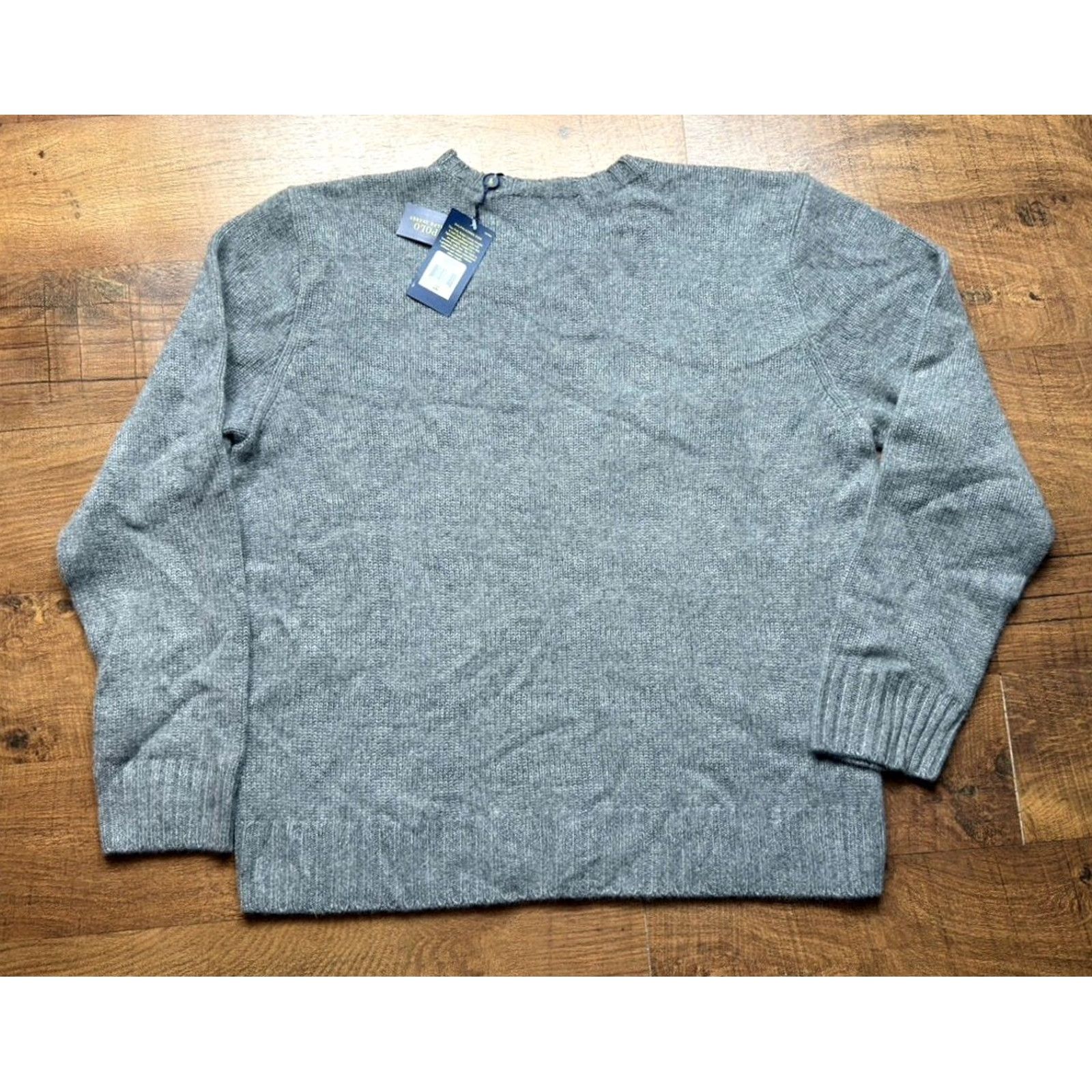 Ralph Lauren NWT POLO RALPH LAUREN Gray Crewneck 100% Cashmere Sweater Mens 2XL Size Crew Neck Pullover Winter Size US XXL / EU 58 / 5 - 3 Thumbnail