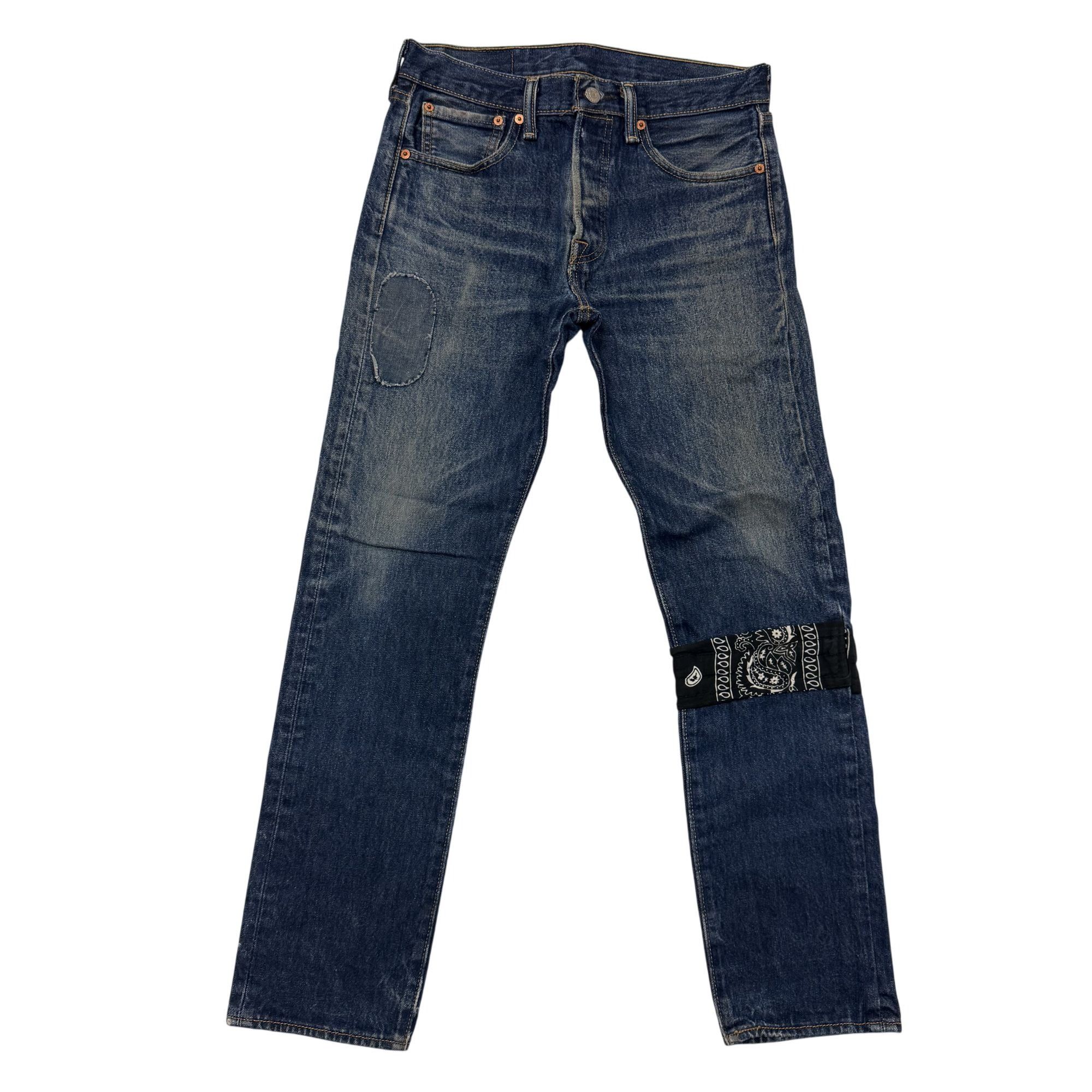 Levi's Vtg Levis 501 DISTRESSED Blue Jeans Denim ROCKERS Pants 28 Size US 28 / EU 44 - 1 Thumbnail