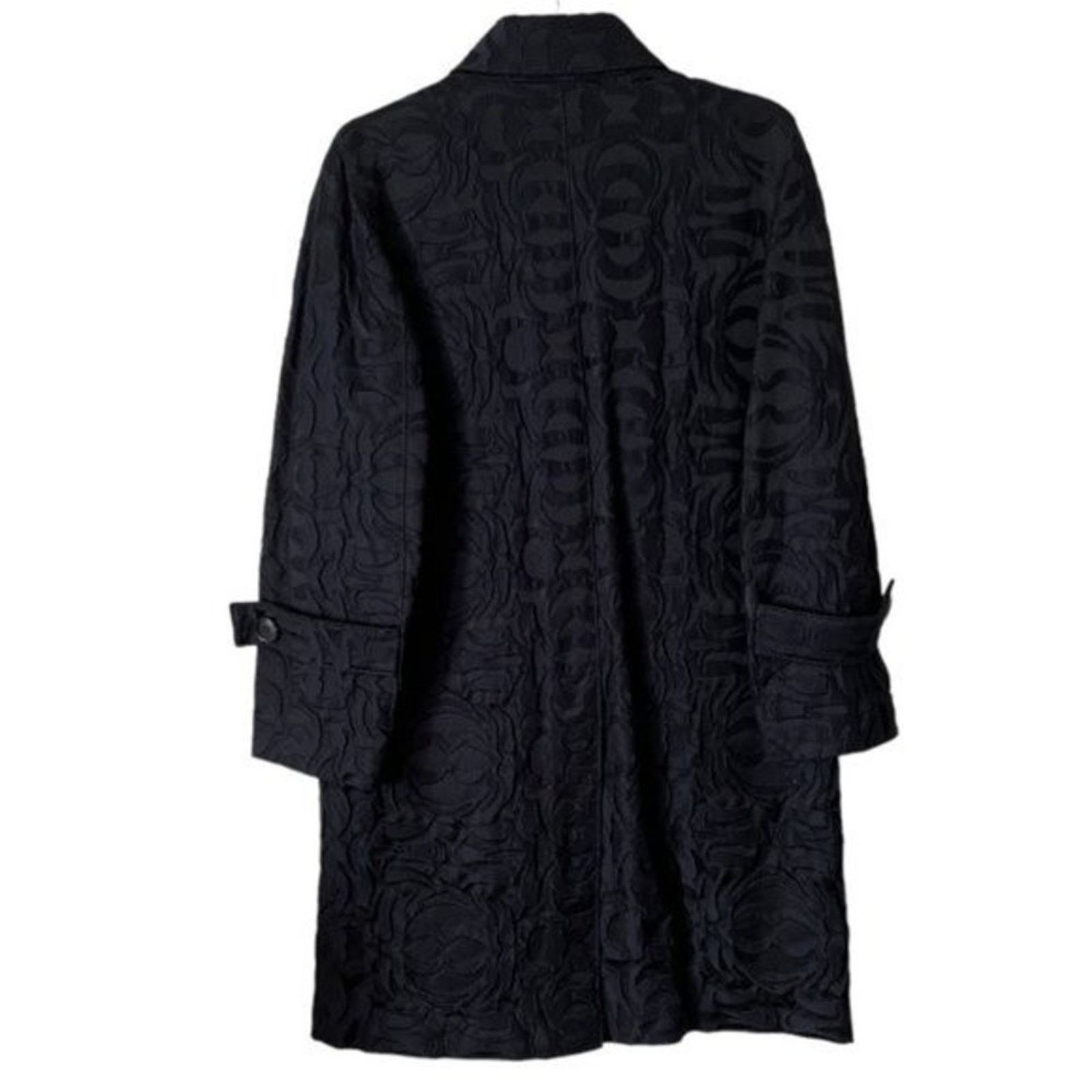 Piazza Sempione PIAZZA SEMPIONE Navy Blue Patterned Coat, S/US4/T40 Size S / US 4 / IT 40 - 3 Thumbnail