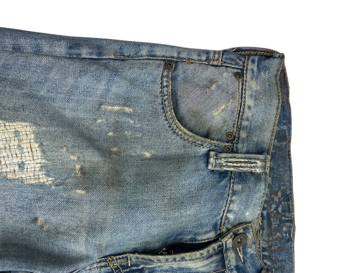 Le Grande Bleu (L.G.B.) Vintage Flare Redsquad Denim Uruboro Stitch Distressed Dirty Size US 30 / EU 46 - 10 Thumbnail