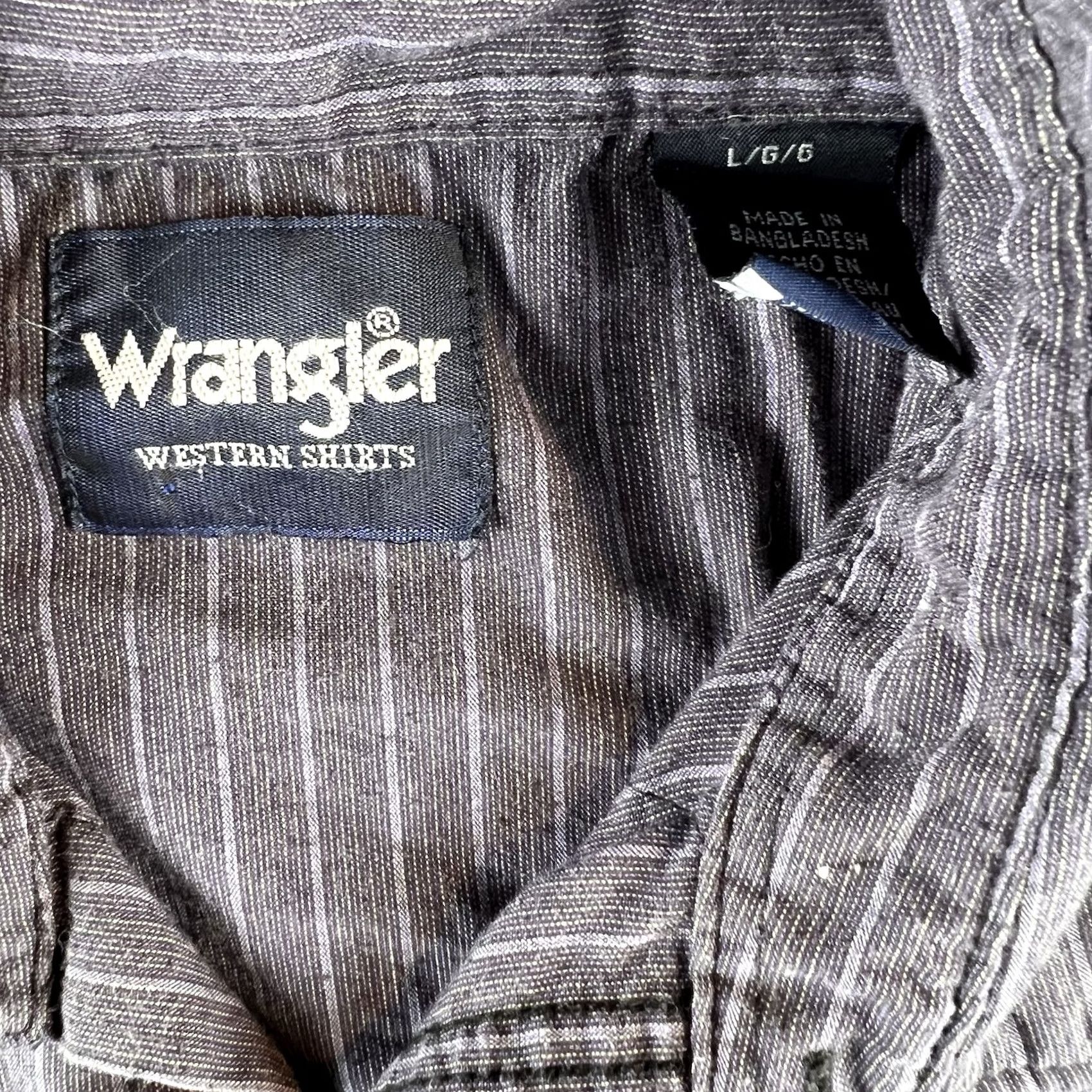 Wrangler Wrangler Western Shirt Mens L Purple Striped Long Sleeve Pearl Snaps Cowboy Button-Up Size US L / EU 52-54 / 3 - 3 Thumbnail