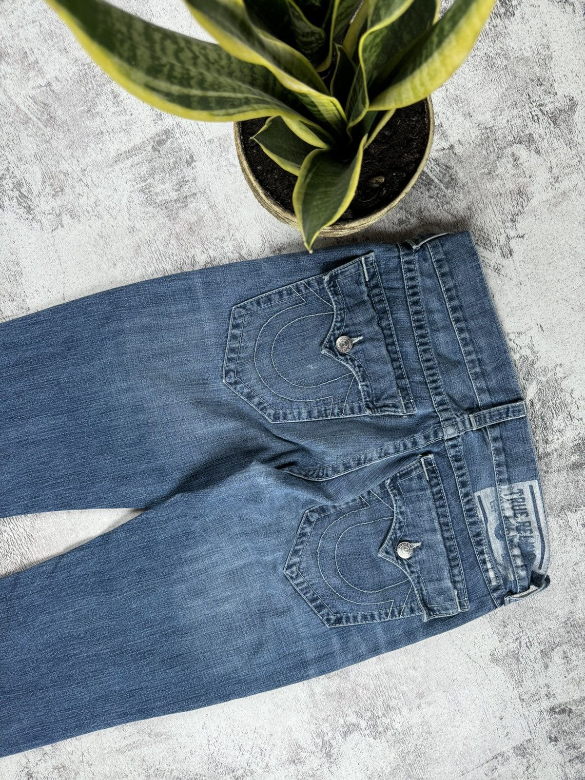 True Religion Vintage True Religion Y2K Distressed Faded Rap Jeans Denim Size US 32 / EU 48 - 5 Thumbnail