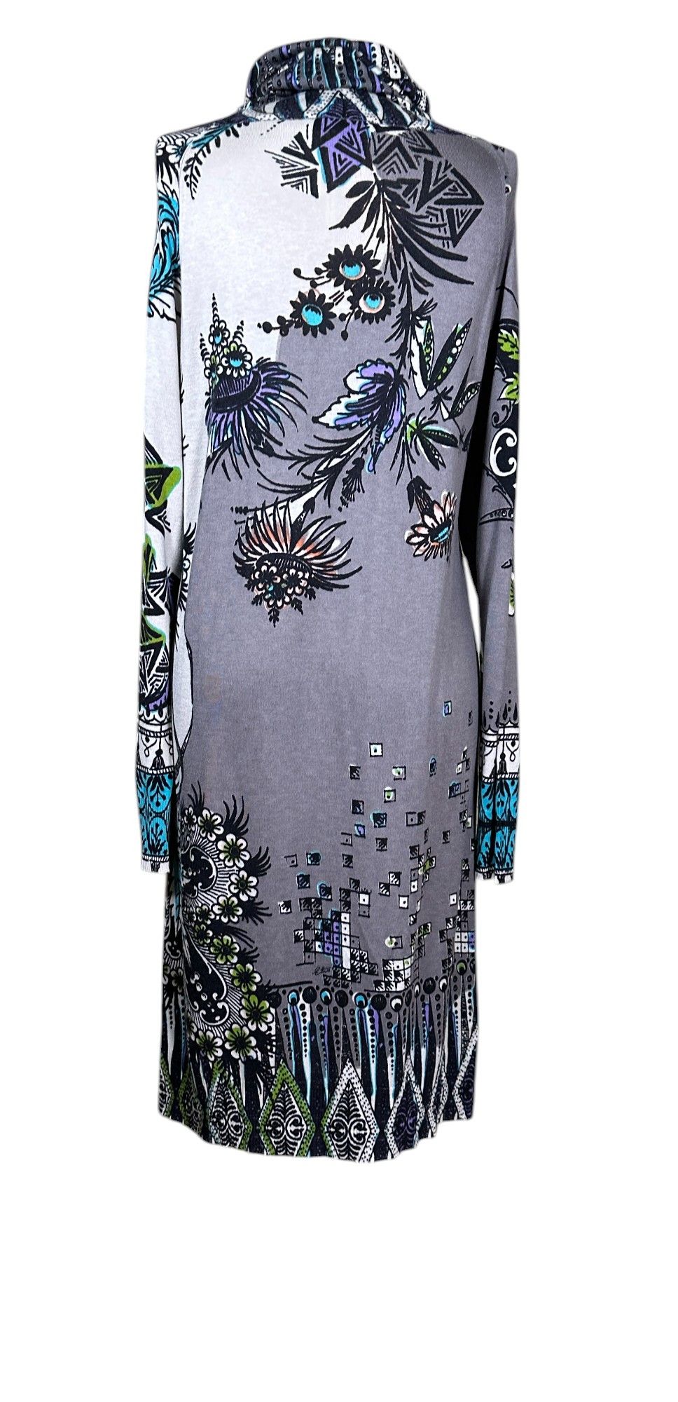 Etro Cashmere Silk Midi Dress Size L / US 10 / IT 46 - 4 Thumbnail