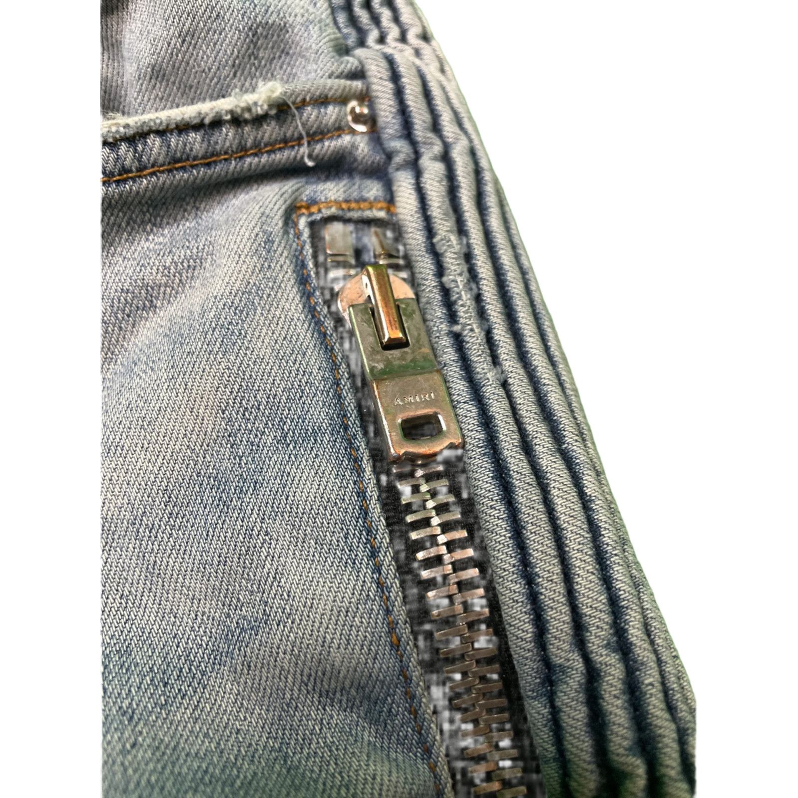 Amiri Amiri Zipper Thrasher Blue Jeans Size US 31 - 3 Thumbnail