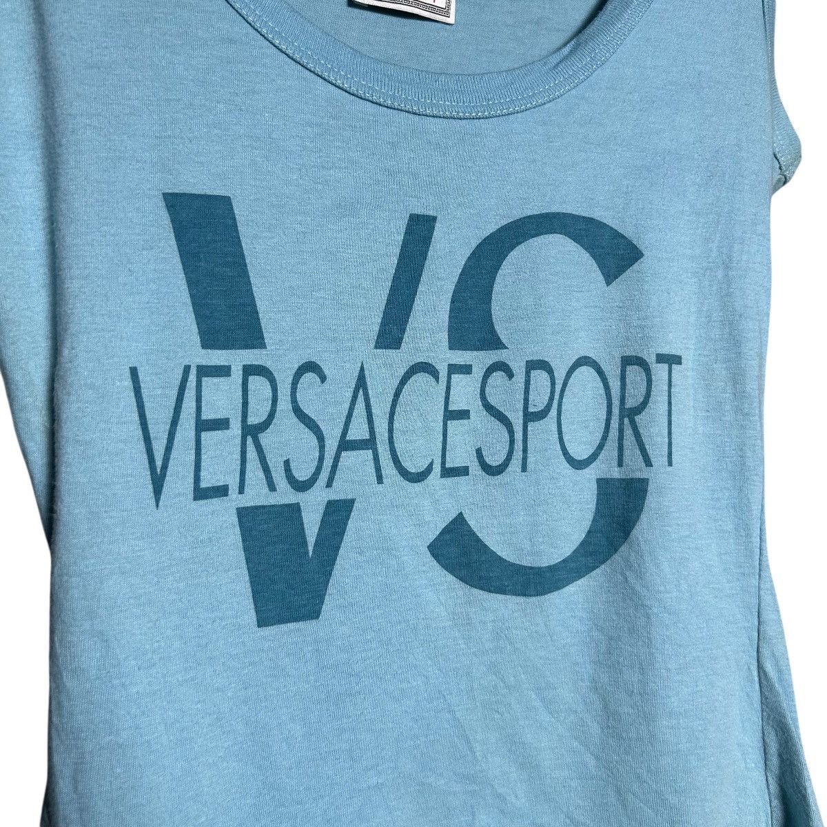 Versace Vintage Versace Big Logo Tank Top Size ONE SIZE - 3 Thumbnail
