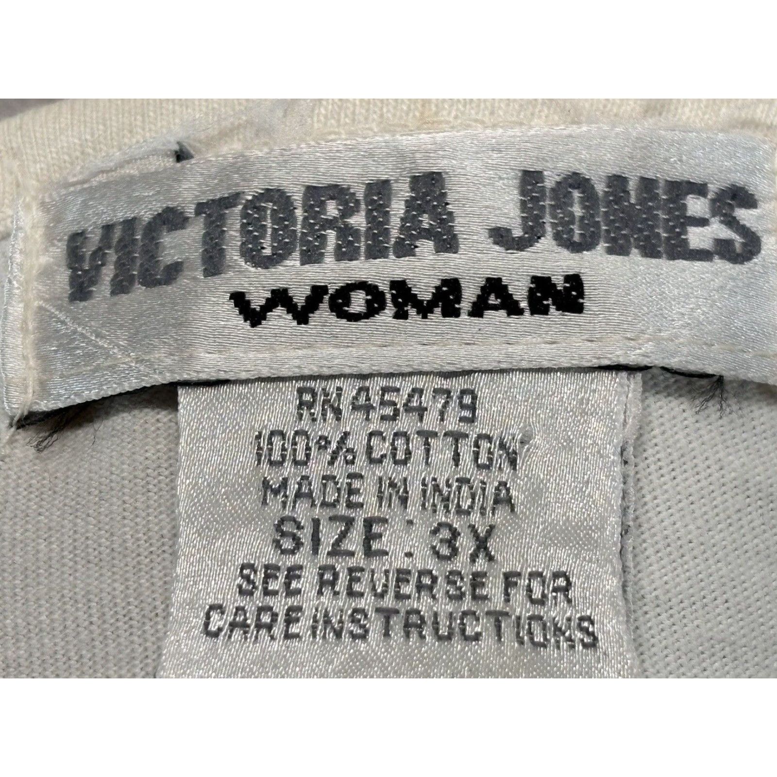 Vintage VINTAGE Victoria Woman T-Shirt 3X Plus White 80s Casual Shoulder Pads Womens Size XXL / US 16-18 / IT 52-54 - 7 Thumbnail